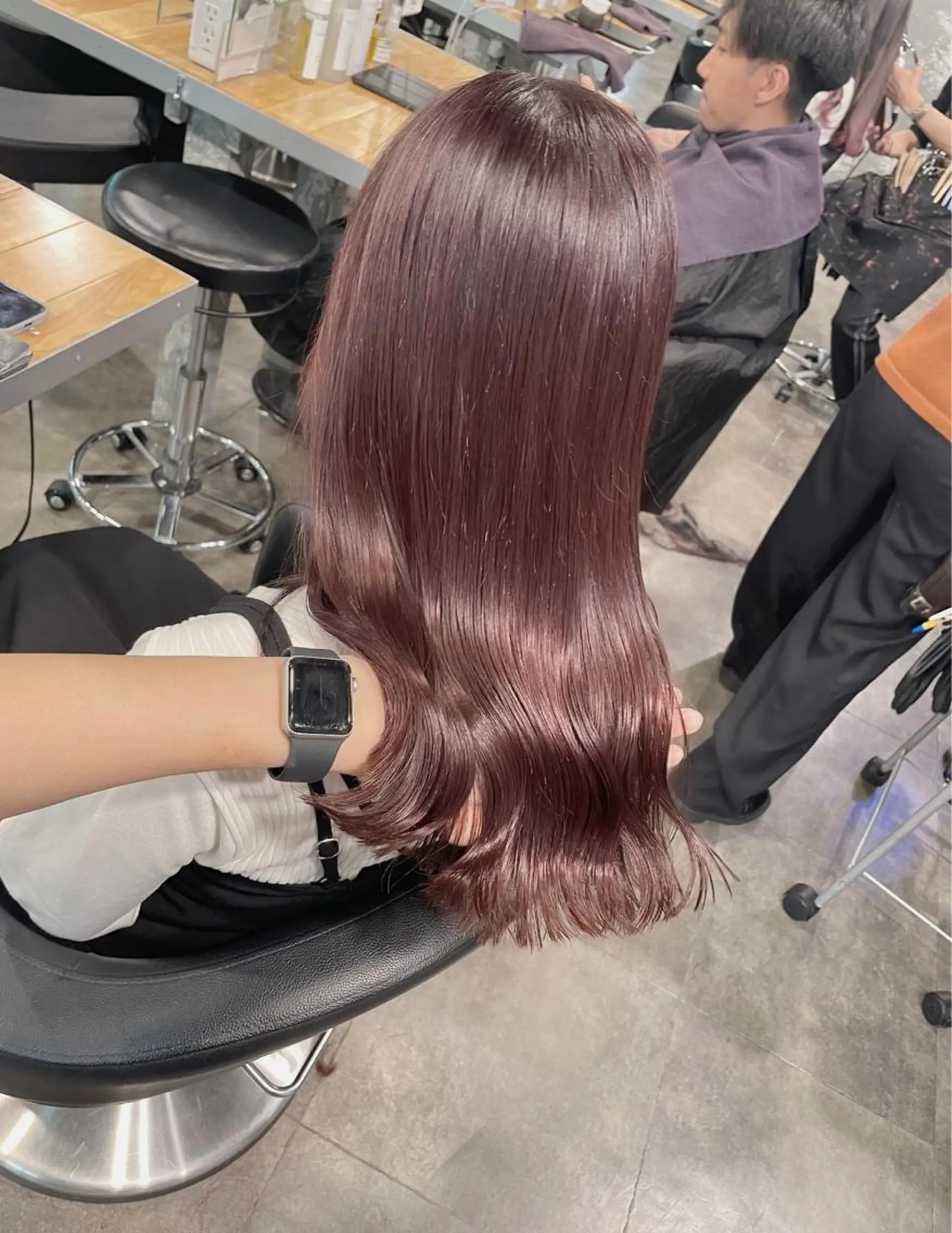 セミロング カラー カット ヘアカラー トリートメント ヘッドスパ ヘアセット ベージュカラー💖 やすひろのヘアスタイル