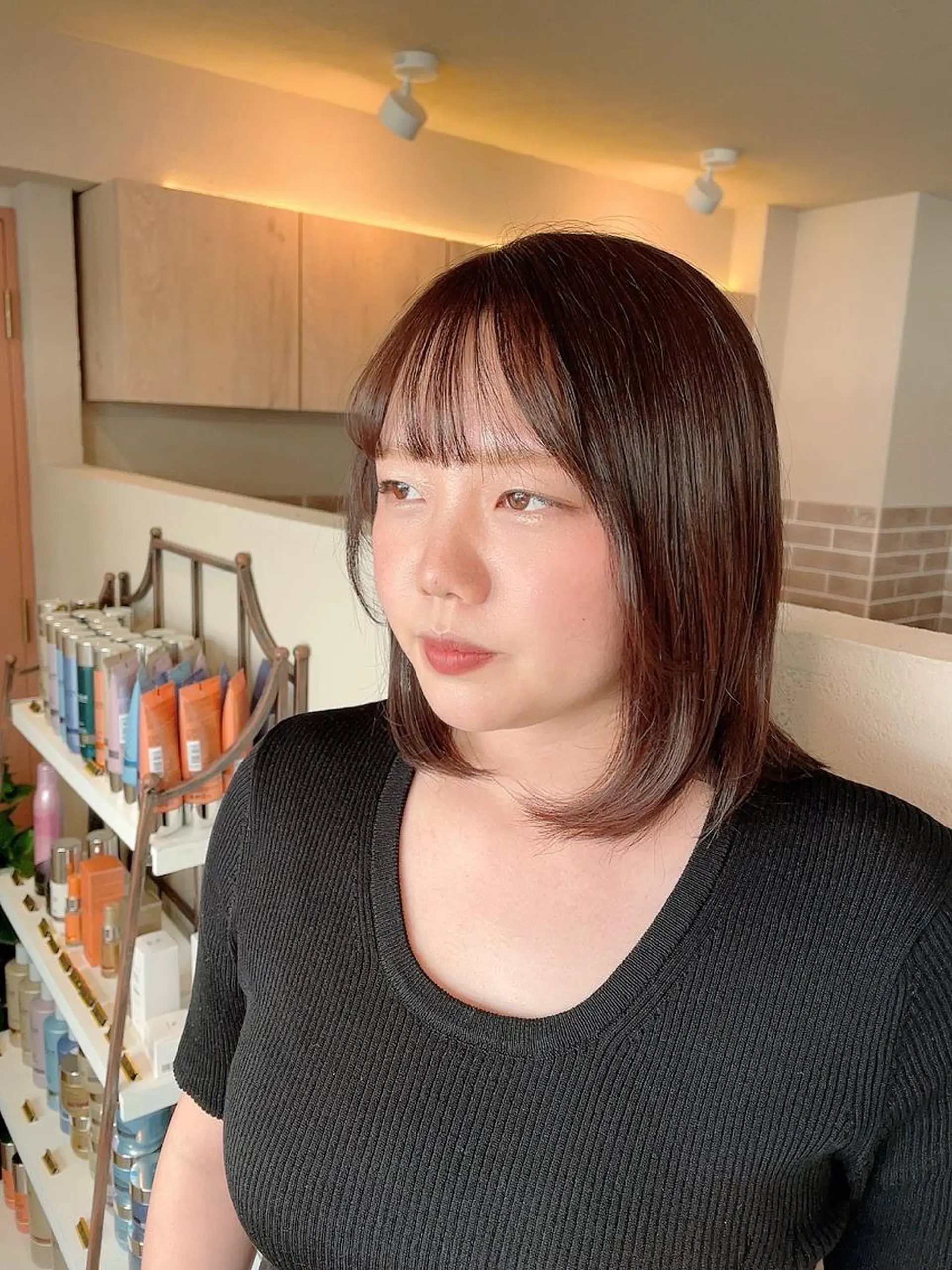 ミディアム カット 縮毛矯正 💐宮坂 歩💐のヘアスタイル