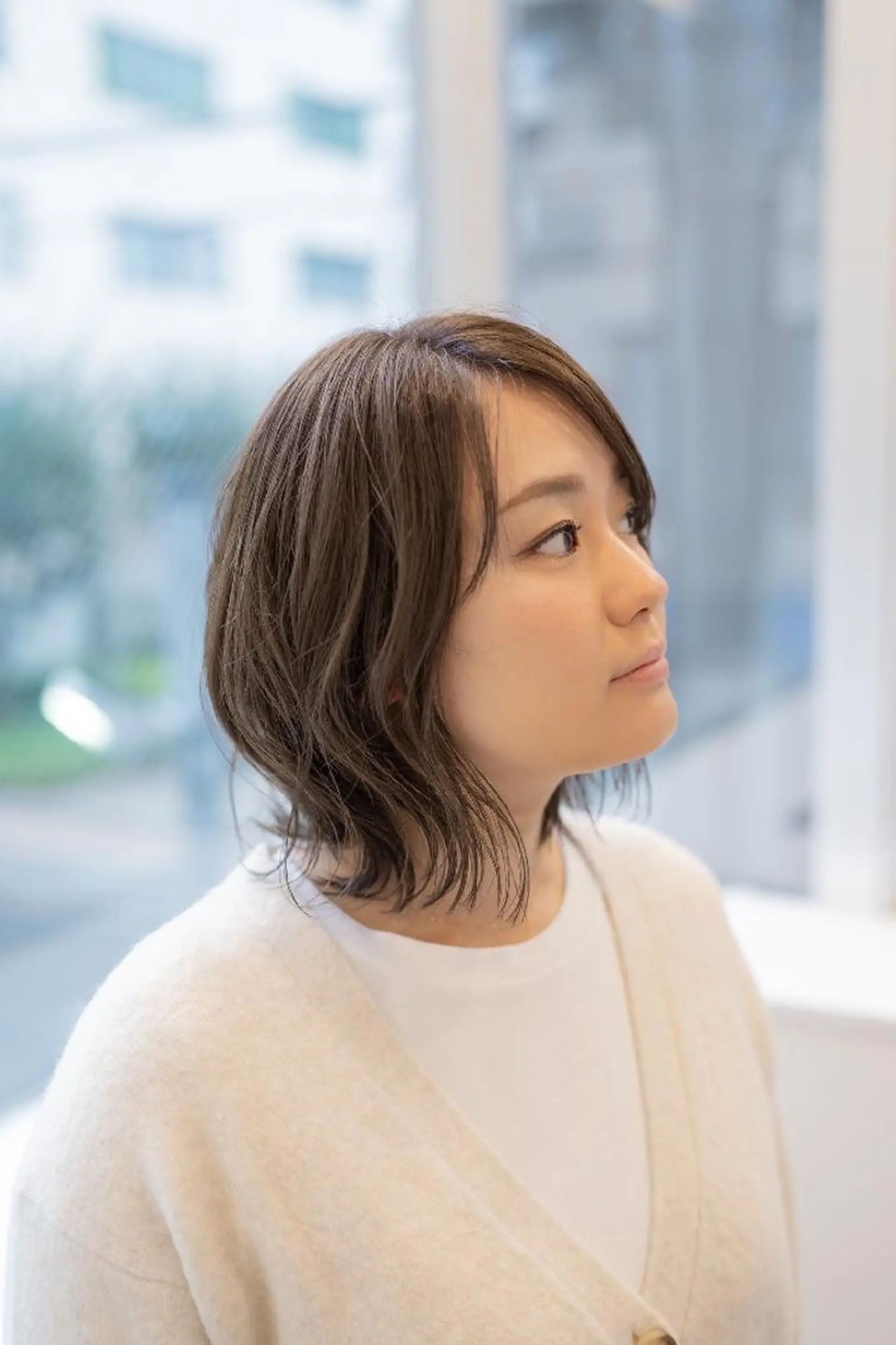ミディアム カラー カット ヘアカラー トリートメント Lazo/ 原弥和子のヘアスタイル