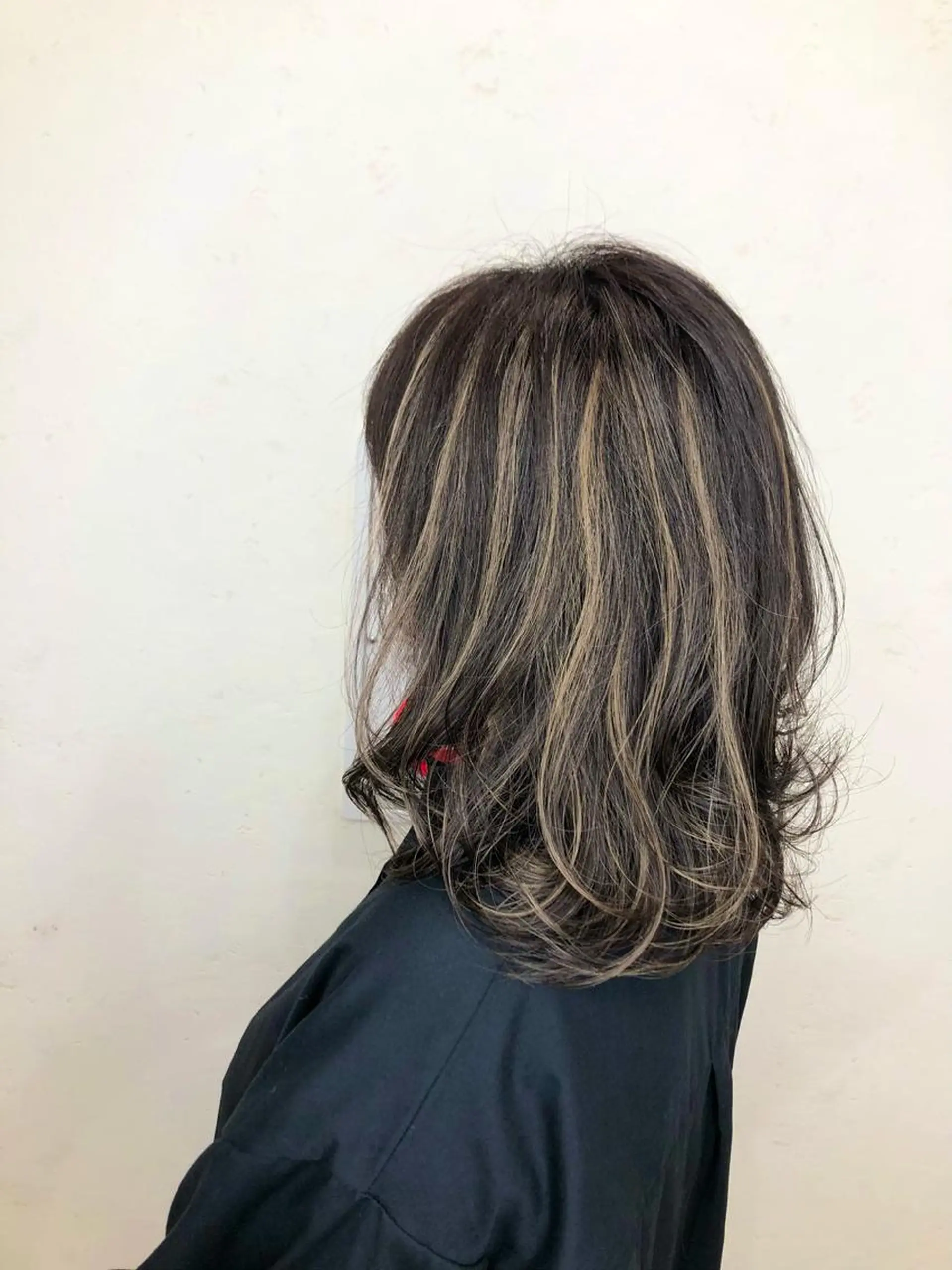 セミロング ヘアカラー 太白区/白髪ぼかし ハイライト/千葉達人のヘアスタイル