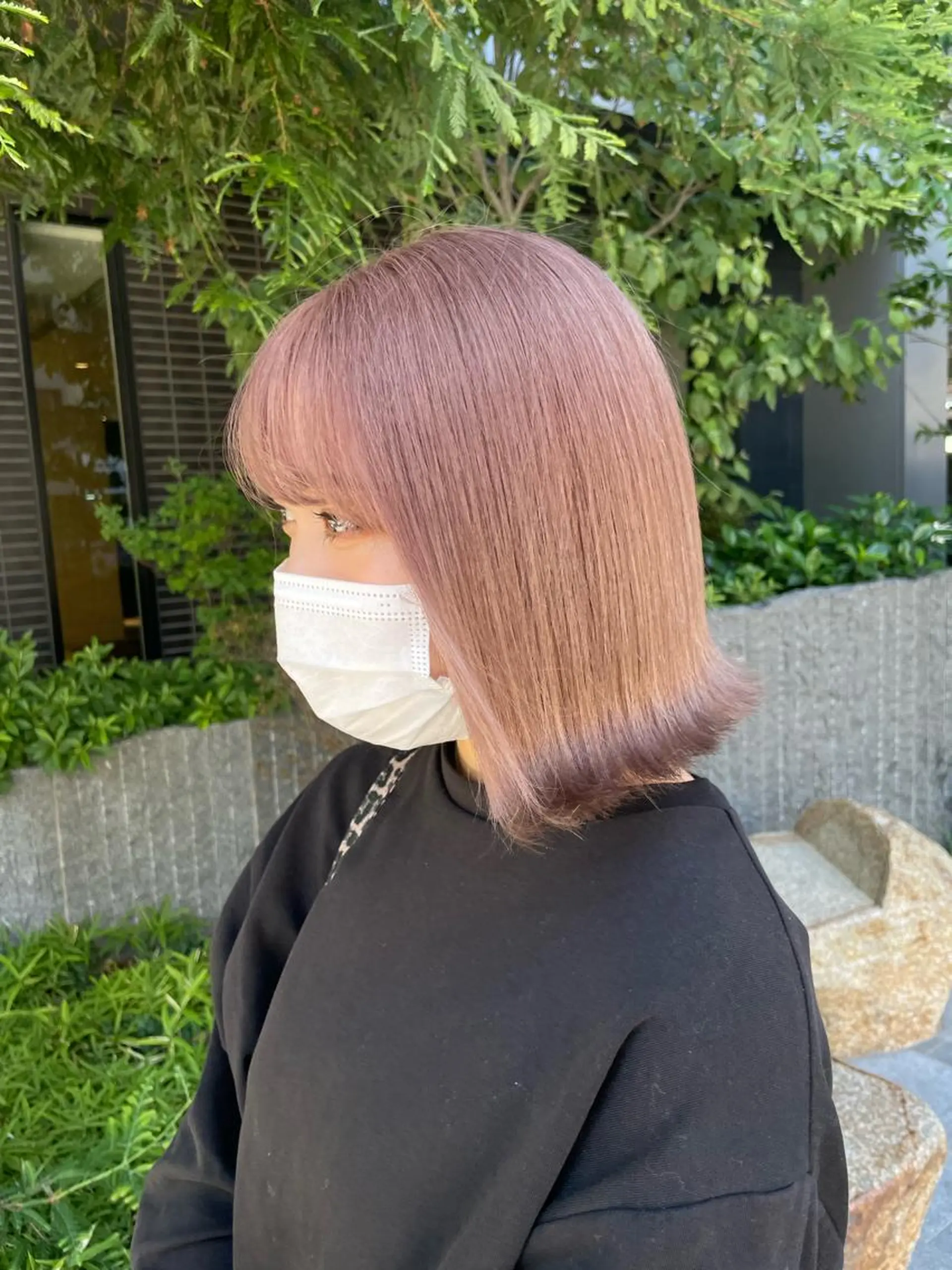 ミディアム アッシュ ボブ 外国人風カラー ハイライト レイヤーカット ヘアカラー トリートメント 安田和洋 ブリーチカラー特化のヘアスタイル