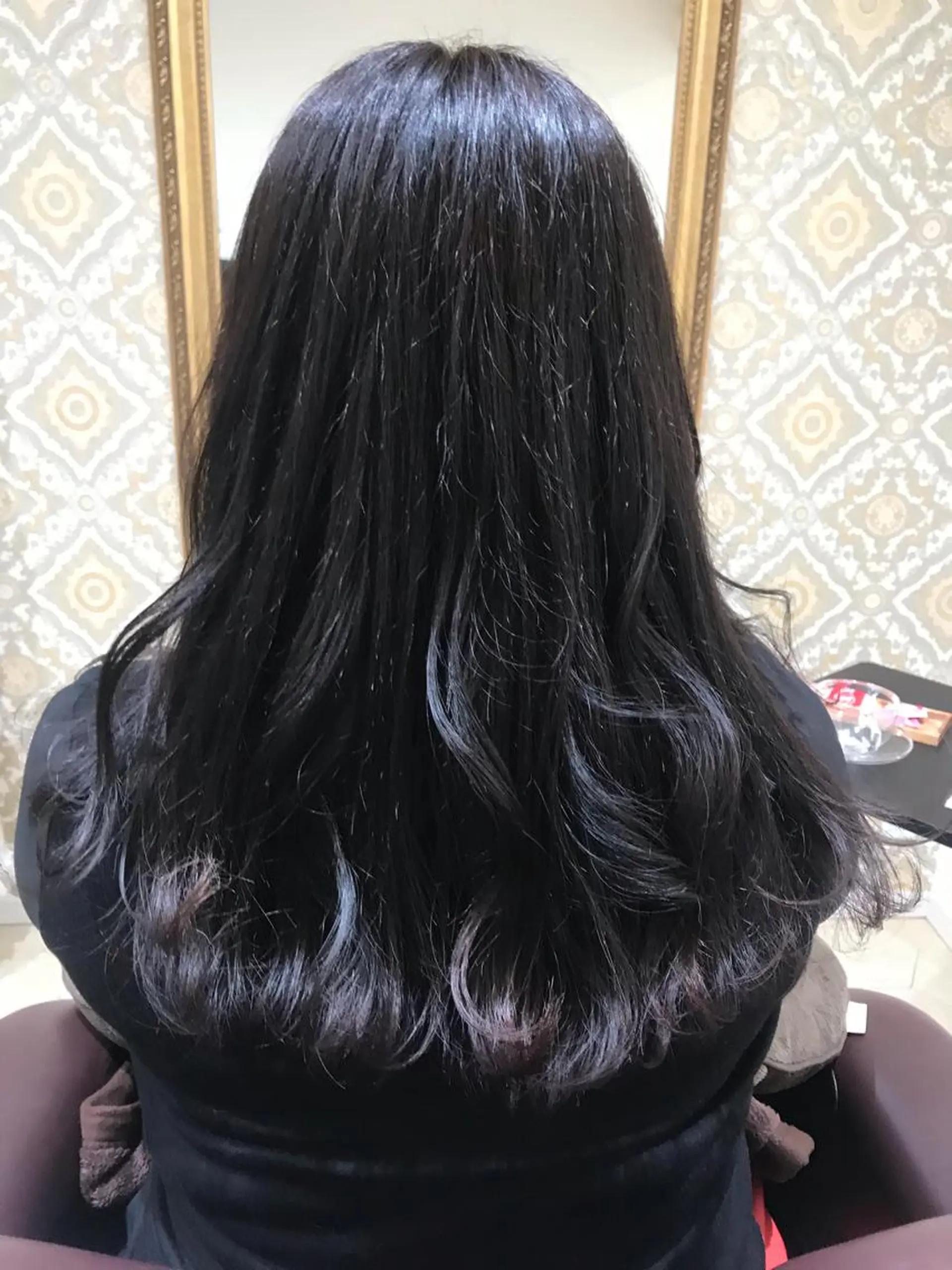 ロング カラー ネイビーカラー アザマ　ヤスカツ _rosso 川口のヘアスタイル