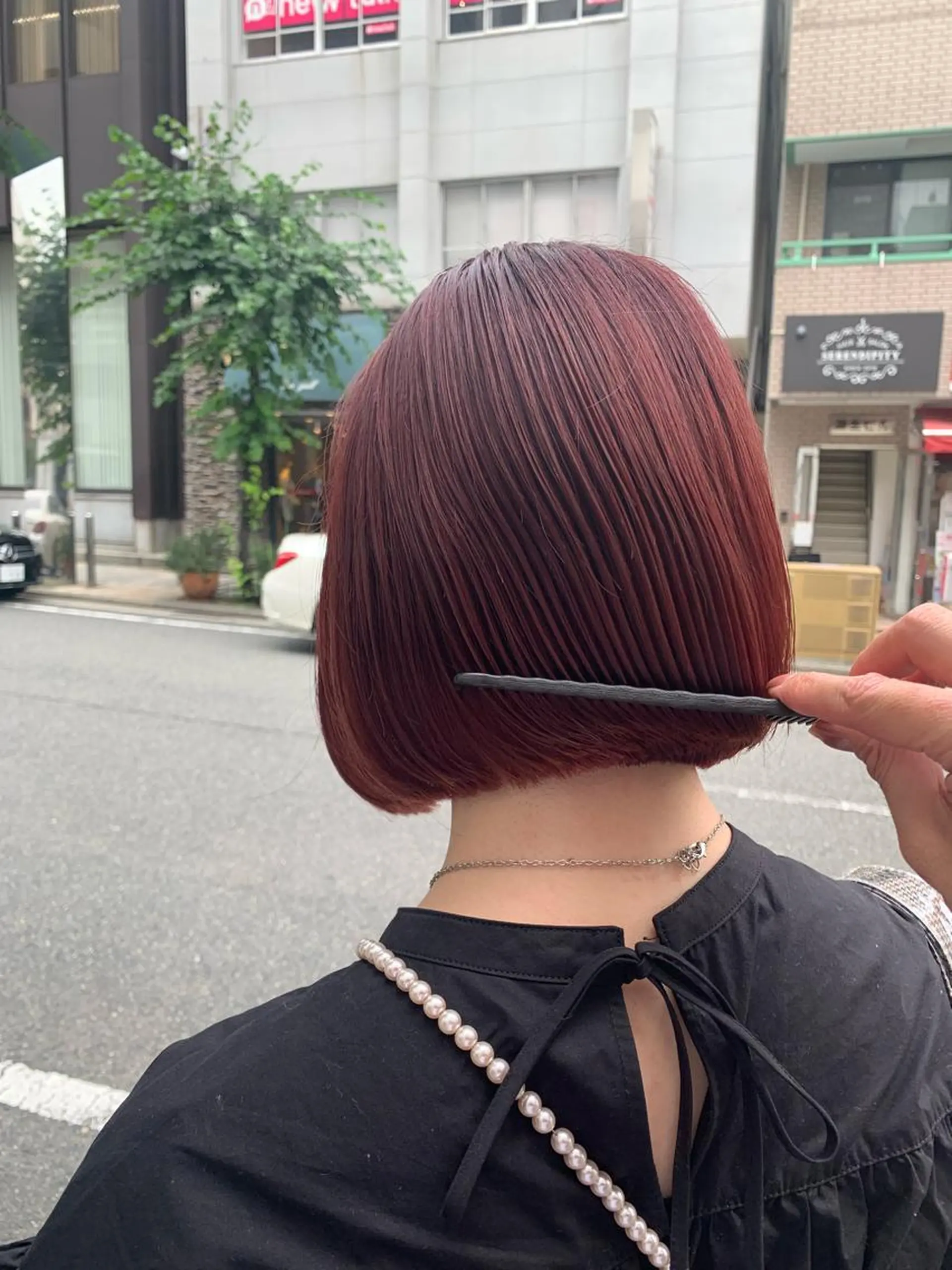 ショート カラー ブリーチ ボブ ヘアカラー トリートメント パーマ/レイヤー/ ボブ/豊浦翔太のヘアスタイル