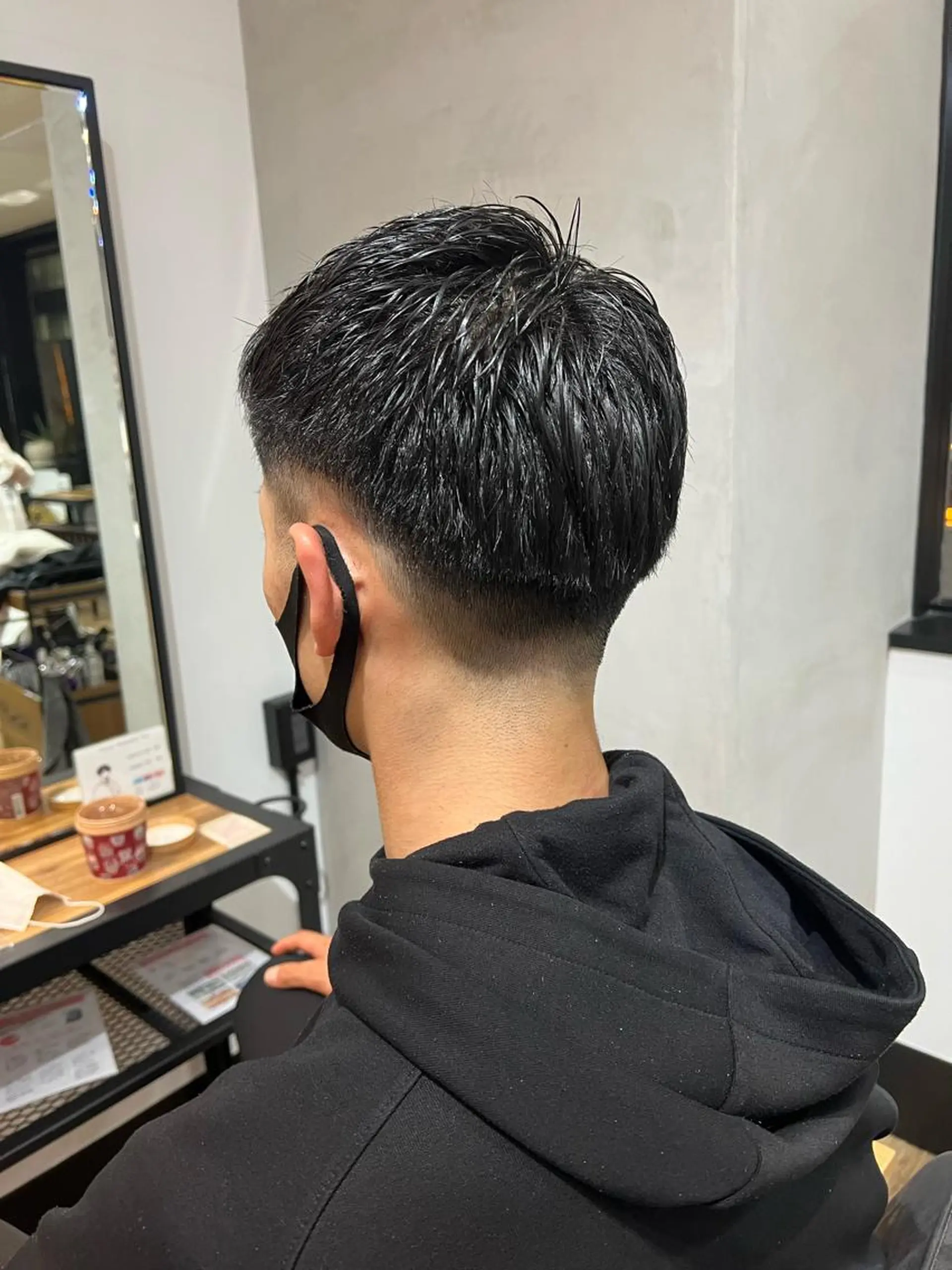 ショート メンズ カット ヘアセット センターパート ／植田のヘアスタイル