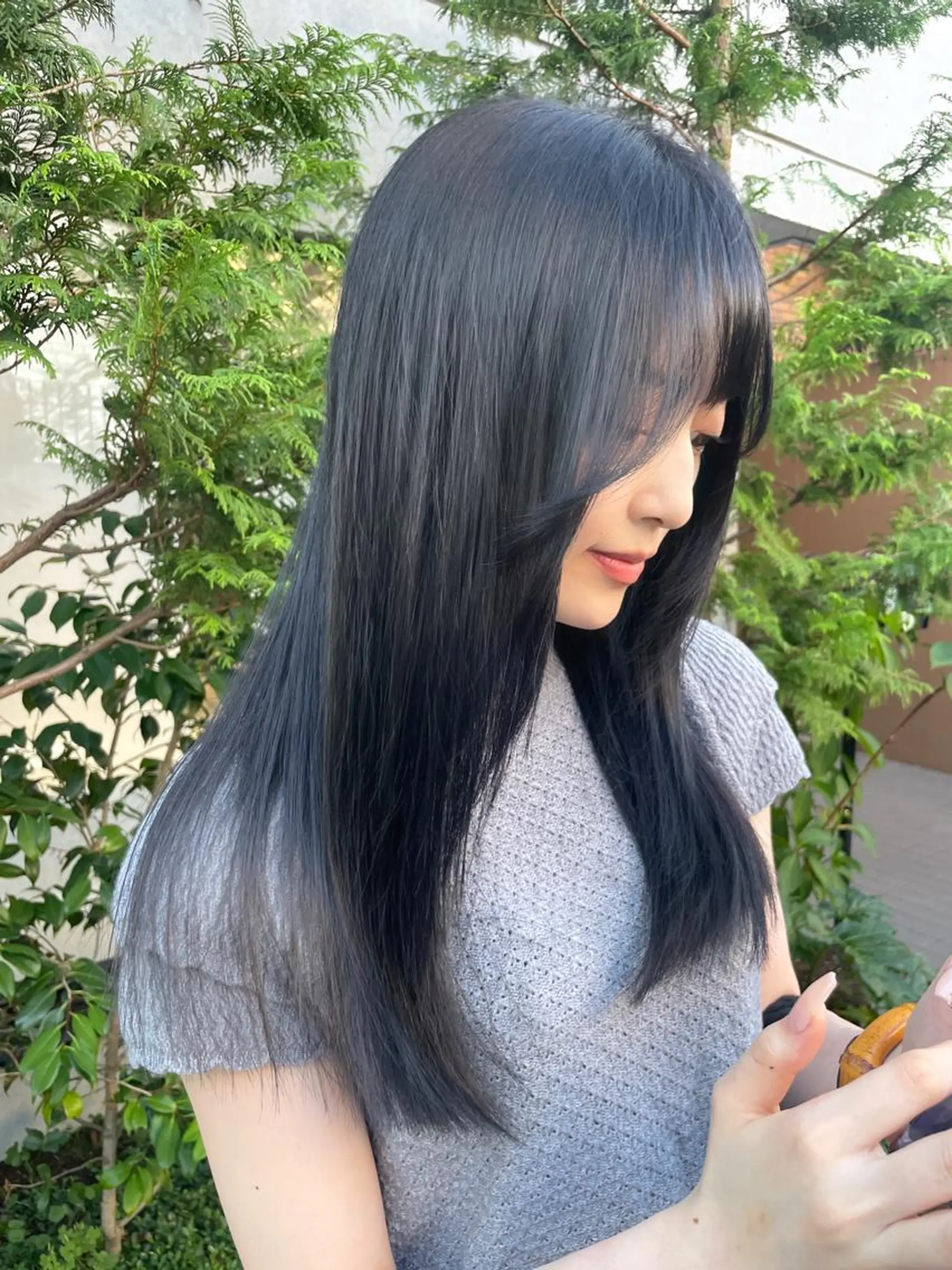 セミロング カラー ヘアカラー トリートメント 顔周りカット 【オノザワリョウ】のヘアスタイル