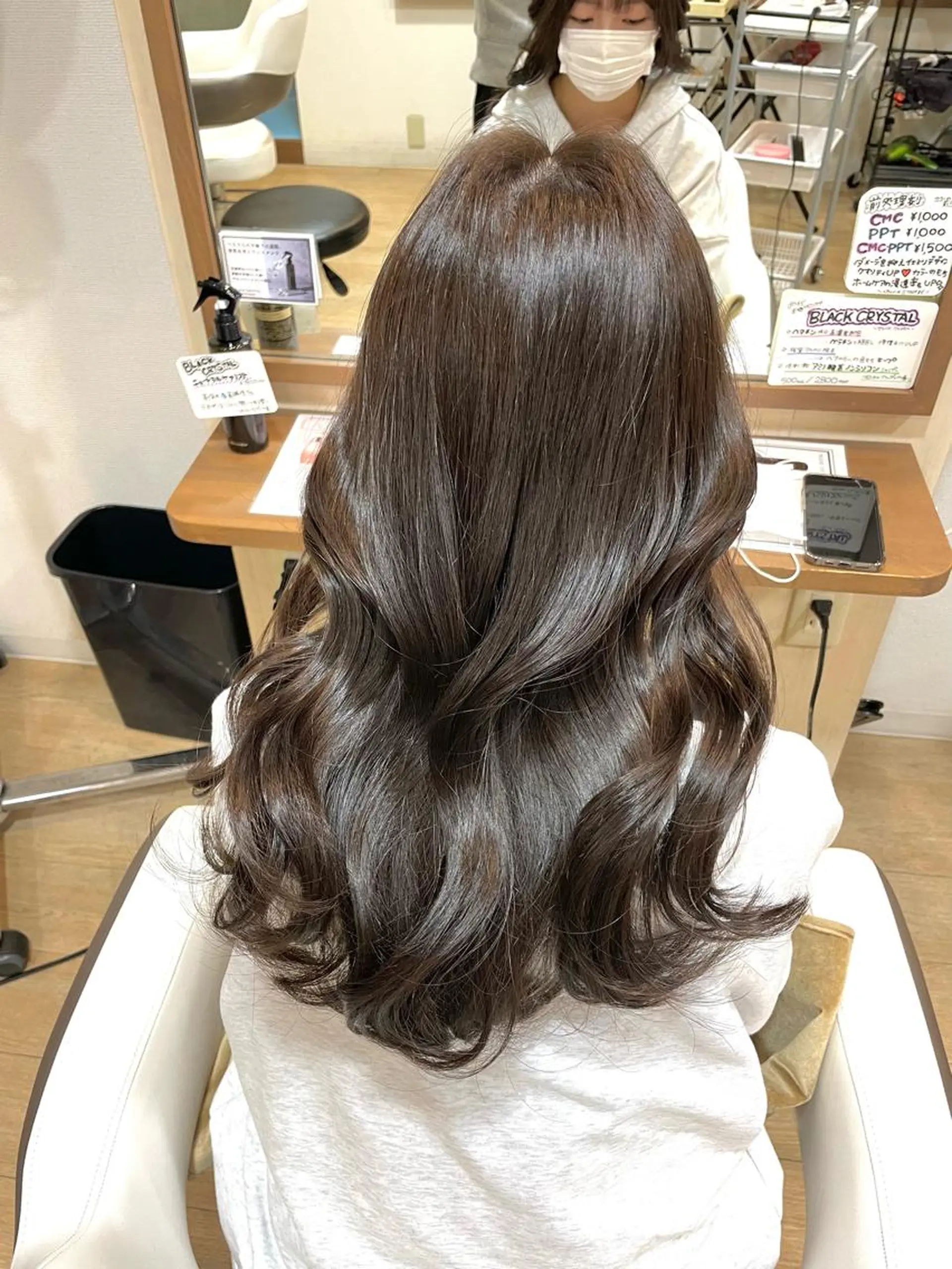 ミディアム ヘアカラー トリートメント 畑中康志 美髪矯正/ハイトーンのヘアスタイル