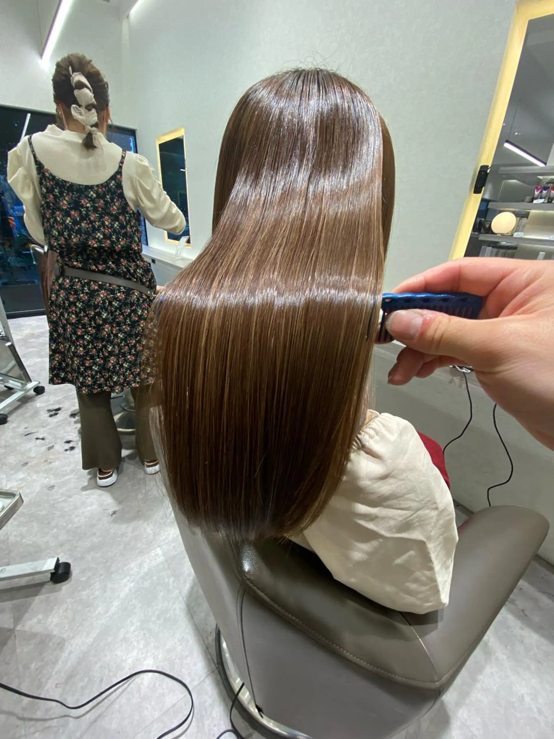 ロング トリートメント ムトウセイマ/ 縮毛矯正/ブリーチのヘアスタイル