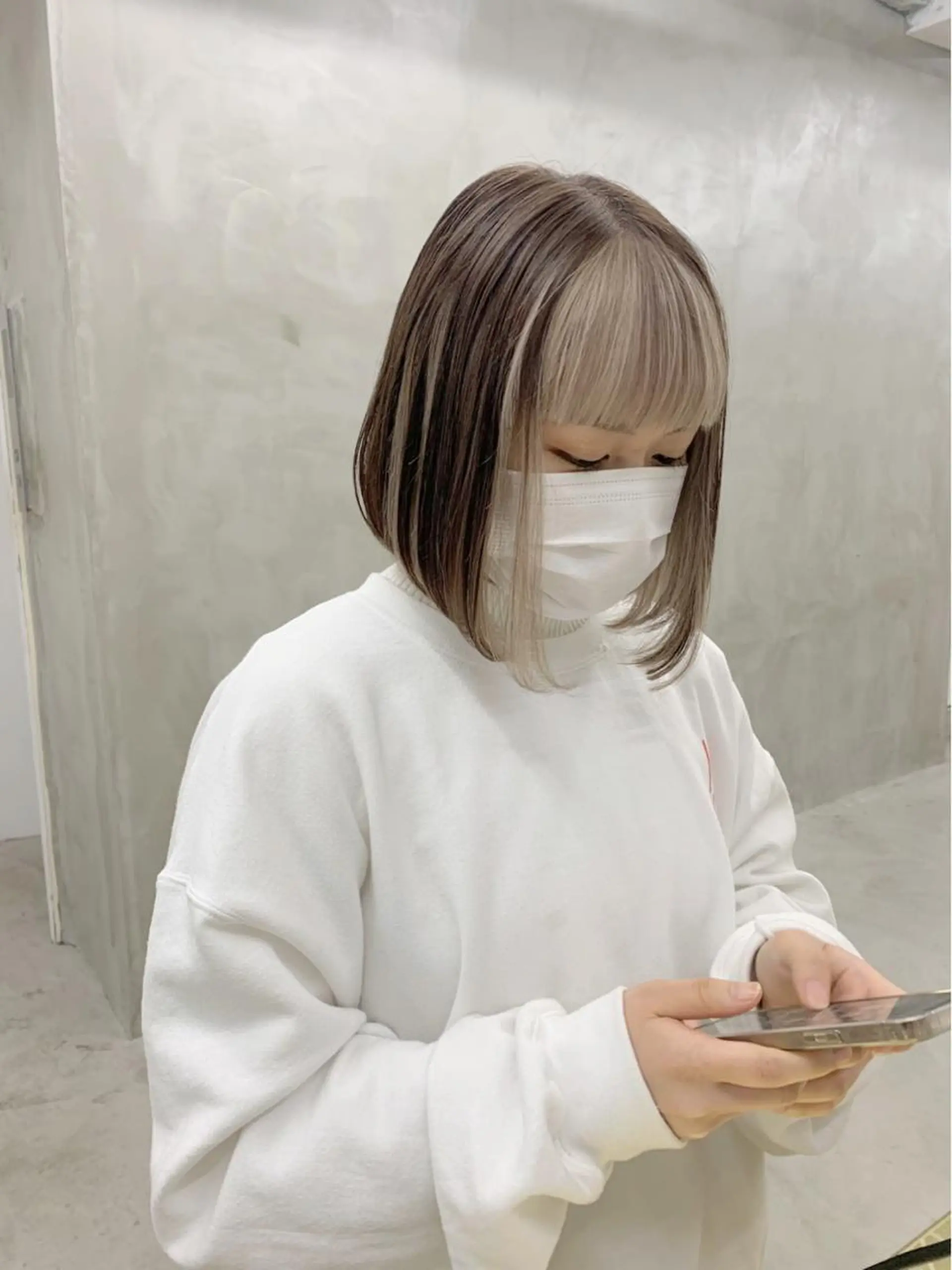 ミディアム カラー ブリーチ suu所属・🐝 hachi🐝のヘアスタイル