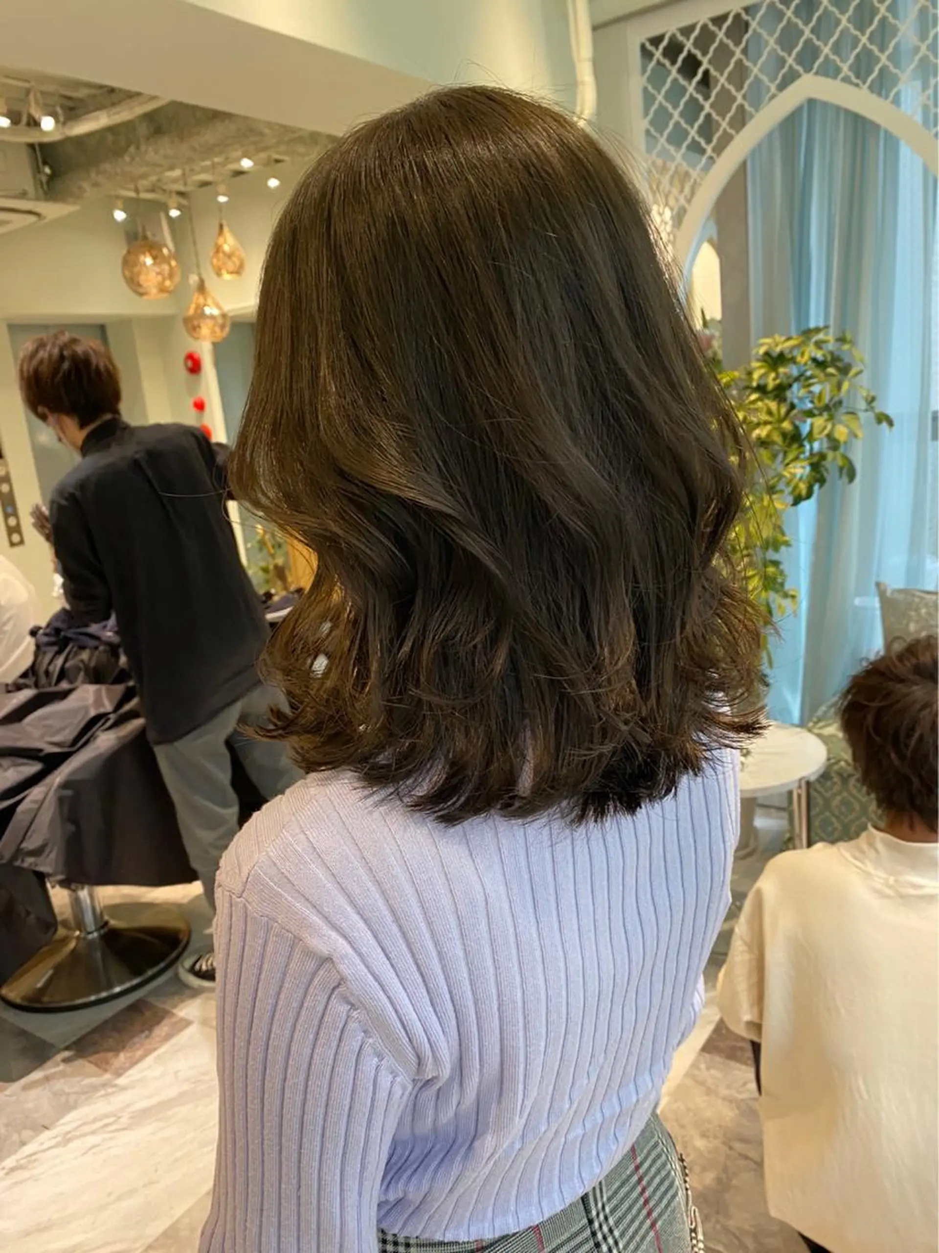 ミディアム カラー レイヤーカット/ 顔周り 五島巨幹のヘアスタイル