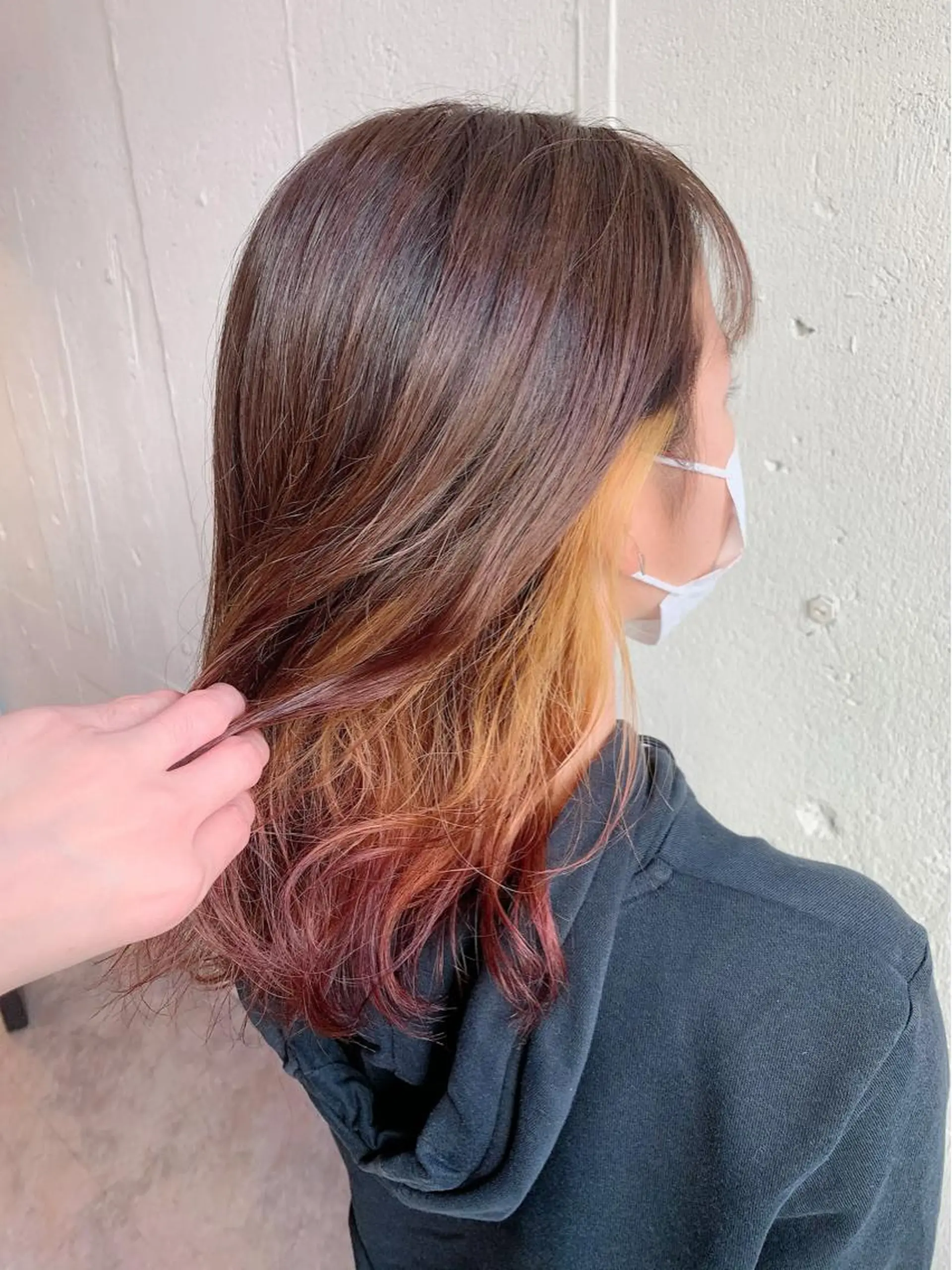 ミディアム カラー インナーカラー ヘアカラー トリートメント 💛丁寧さNo.🥇 🧸片山智裕💛のヘアスタイル