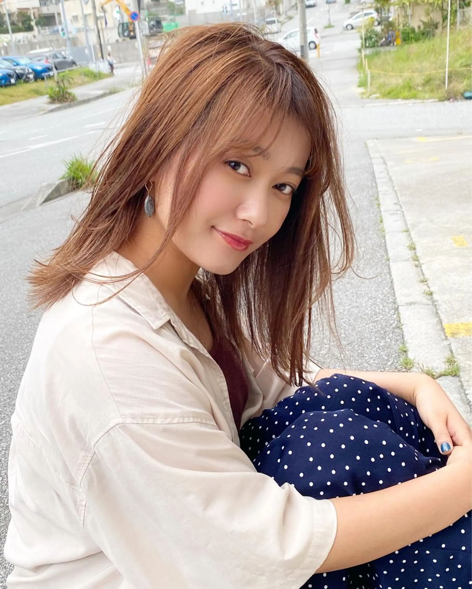 ミディアム カット ヘアカラー grand juteのヘアスタイル