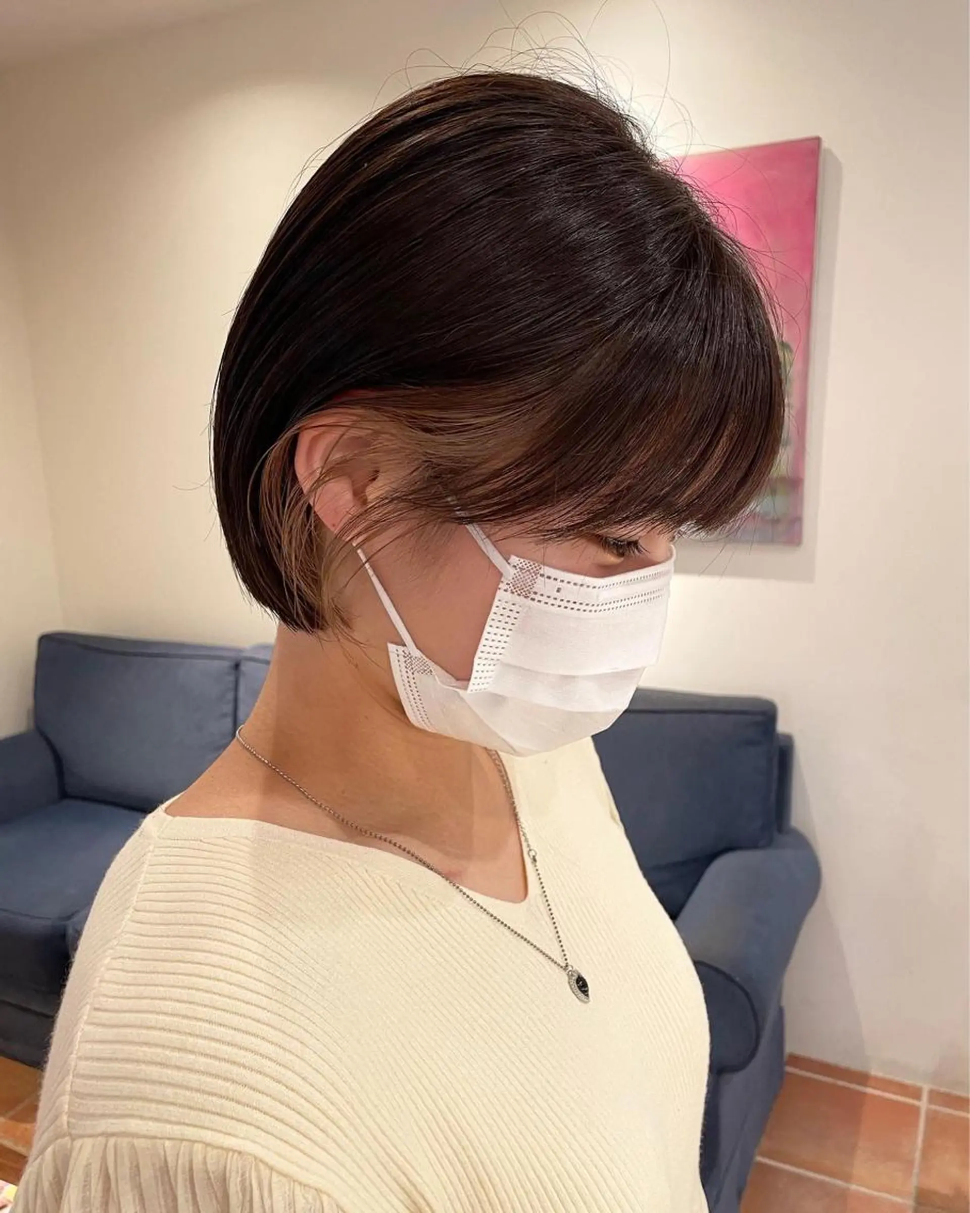 ショート カラー ベージュカラー ボブ ヘアカラー トリートメント ボブ/レイヤー/ケア パーマ/リュウタのヘアスタイル