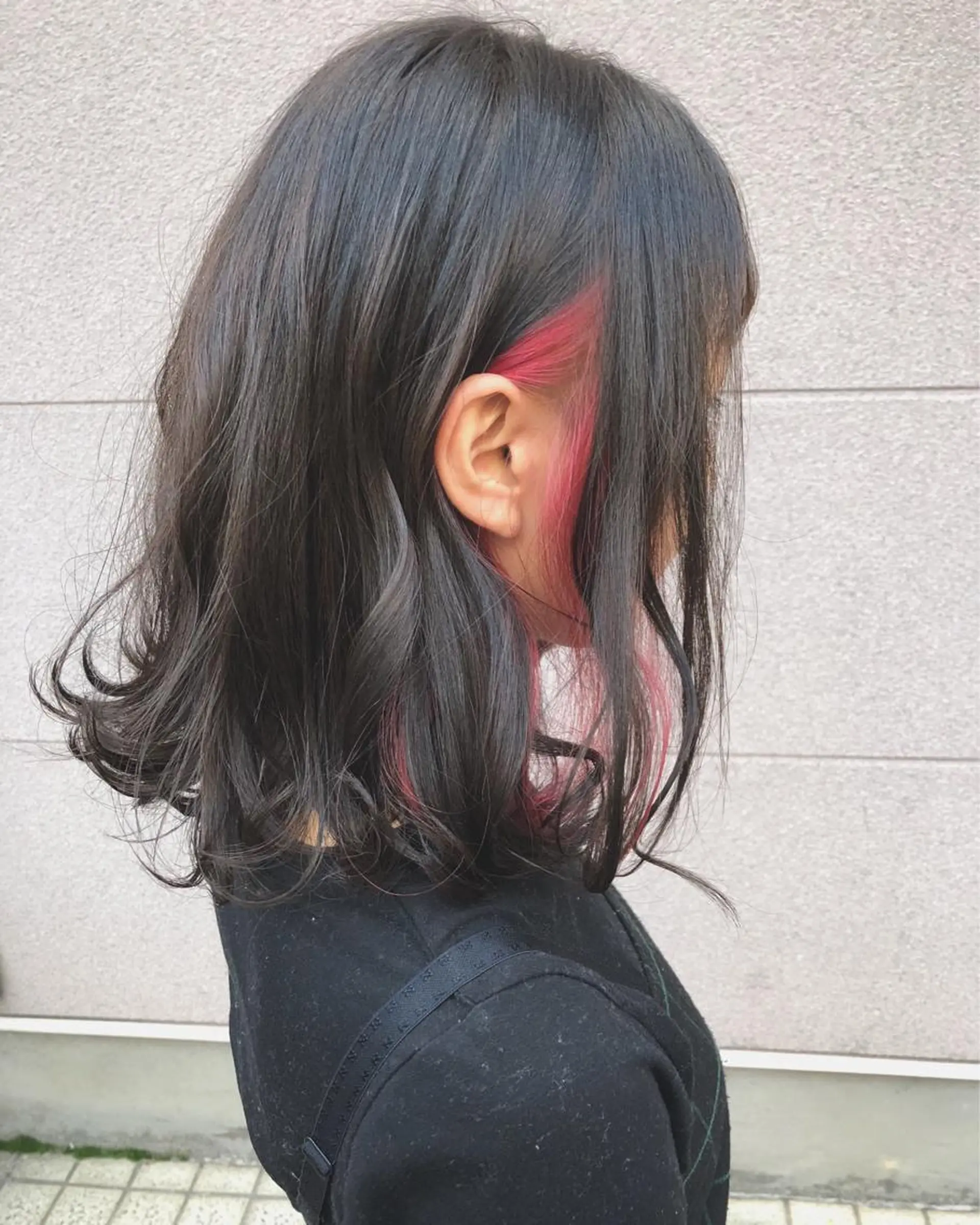 ミディアム カラー ピンクカラー 柳澤 興輝のヘアスタイル