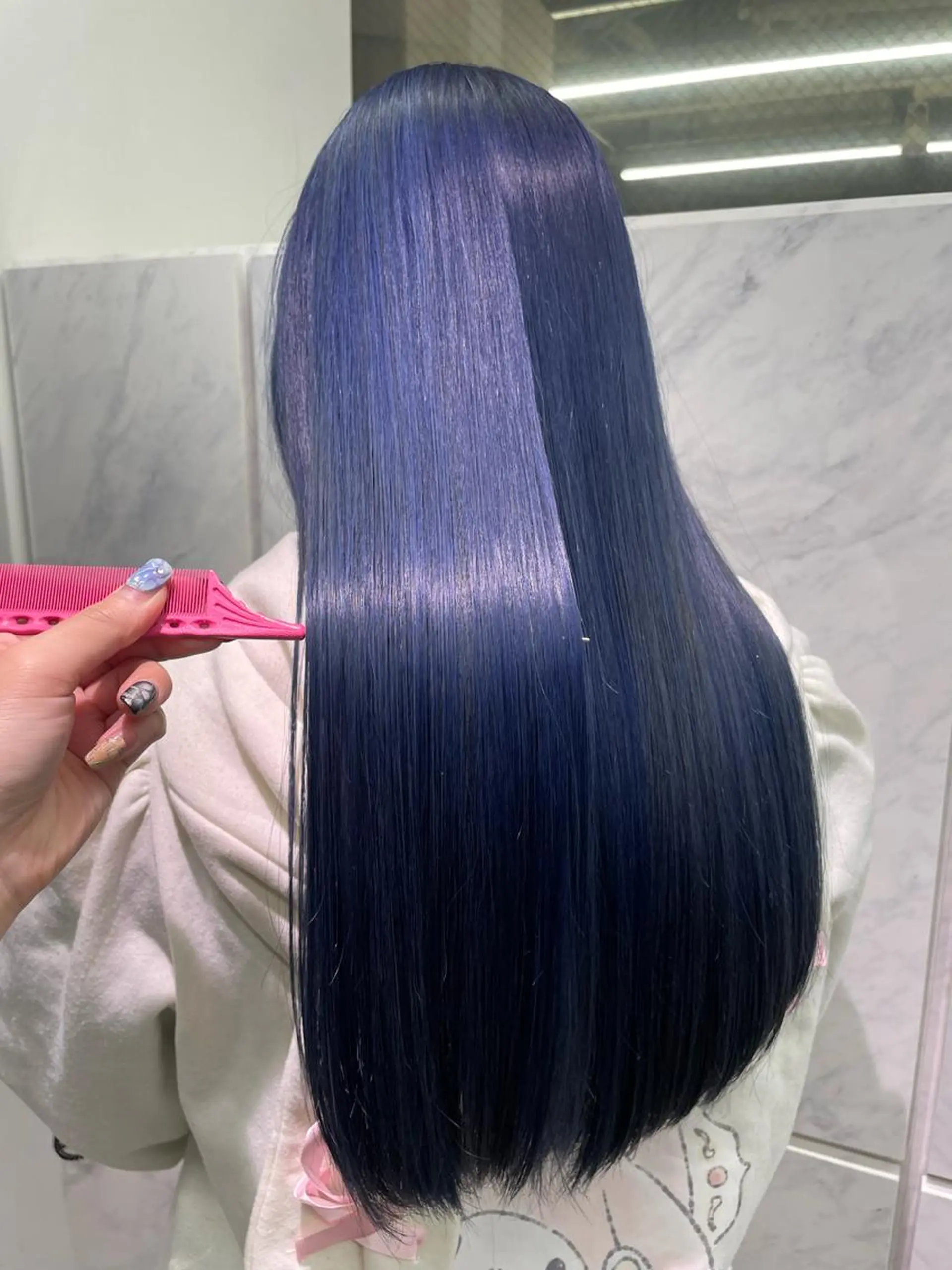 ロング カラー ヘアアレンジ 🪸店長ハイトーン エクステmisakiのヘアスタイル