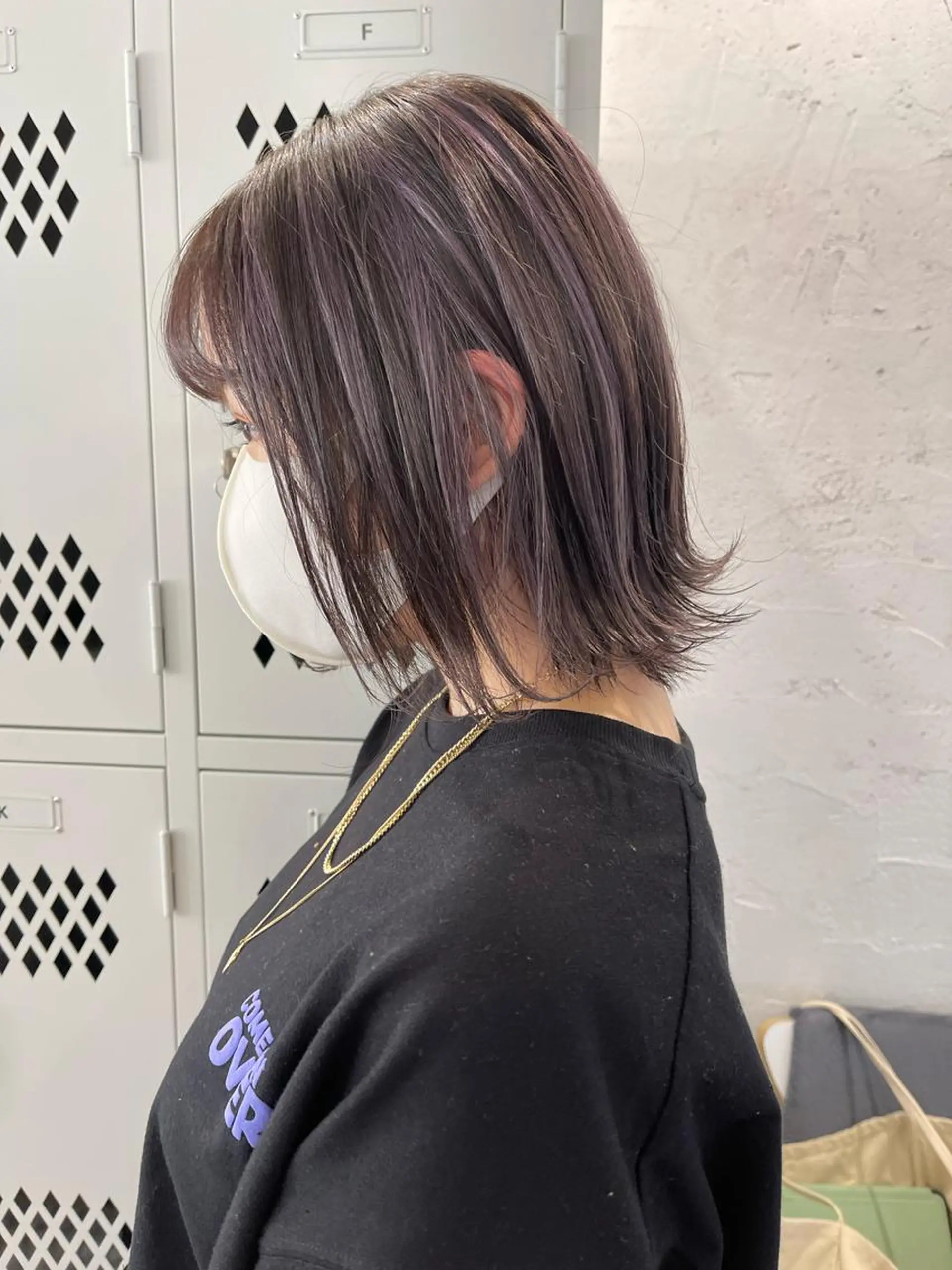 セミロング カラー ハイライトカラー ラベンダーカラー ハイライト カット 縮毛矯正 fit /HONOKAのヘアスタイル