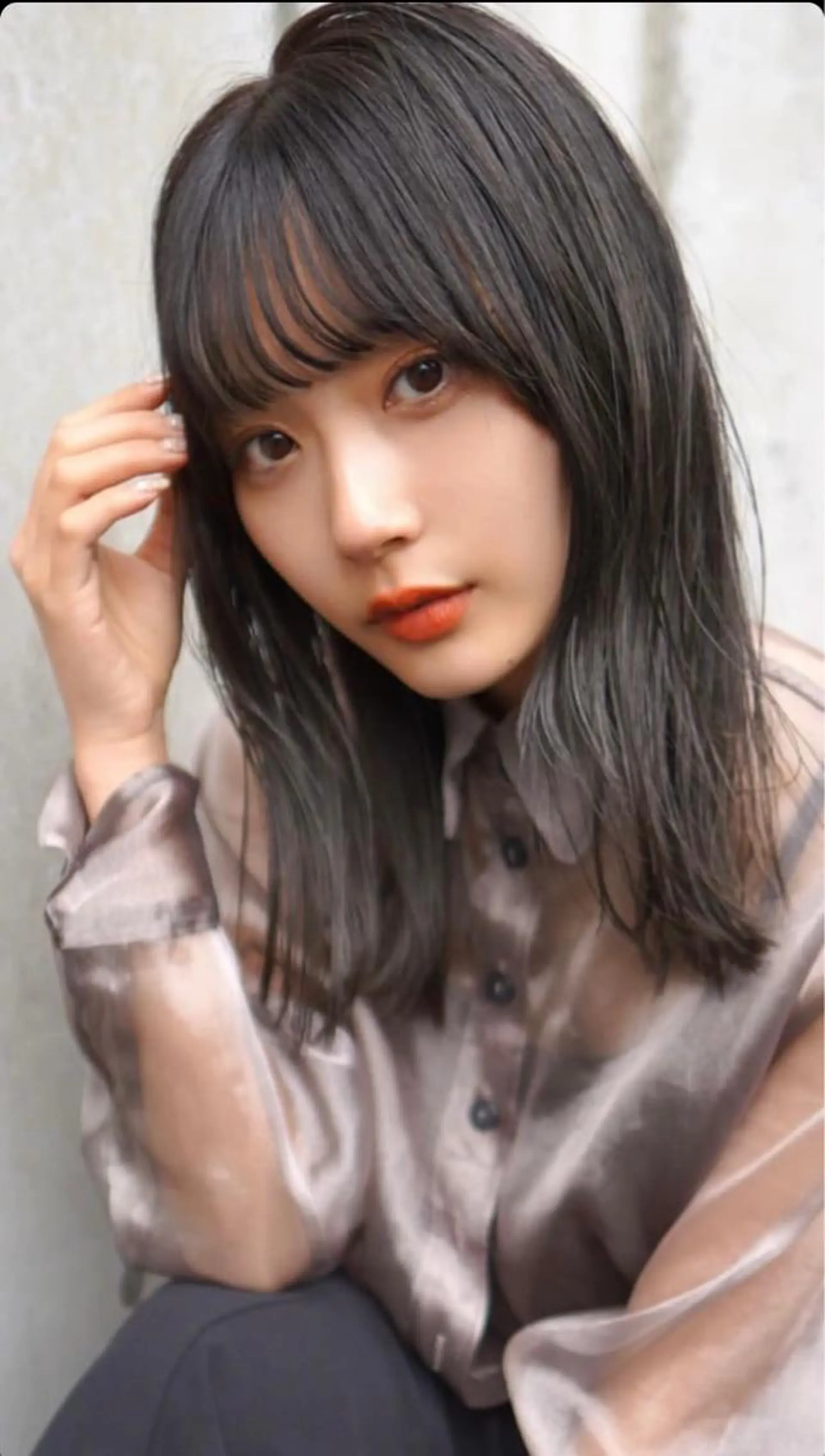 セミロング ヘアカラー トリートメント lafithhair ruu.南本庄のヘアスタイル