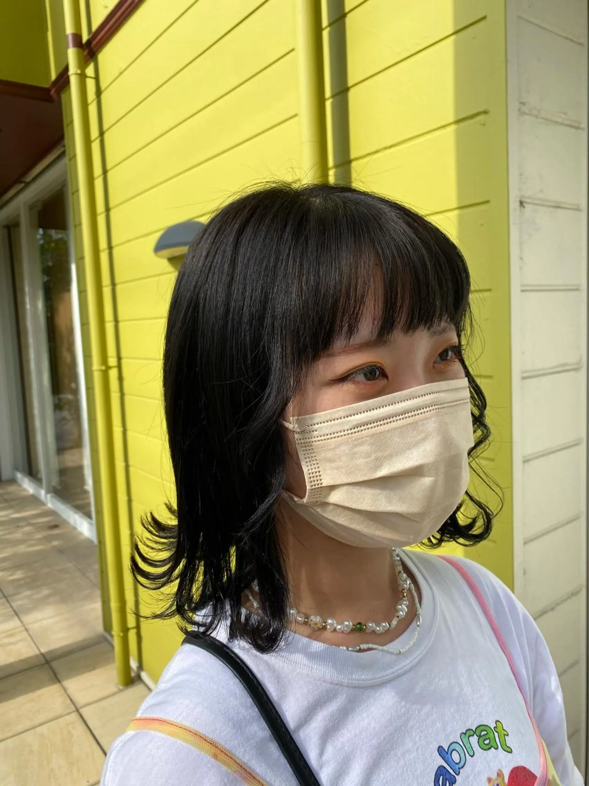 ミディアム カラー 黒髪 ブルーカラー ブルーブラック 透明感カラー 🌻井上 マリー🌻のヘアスタイル