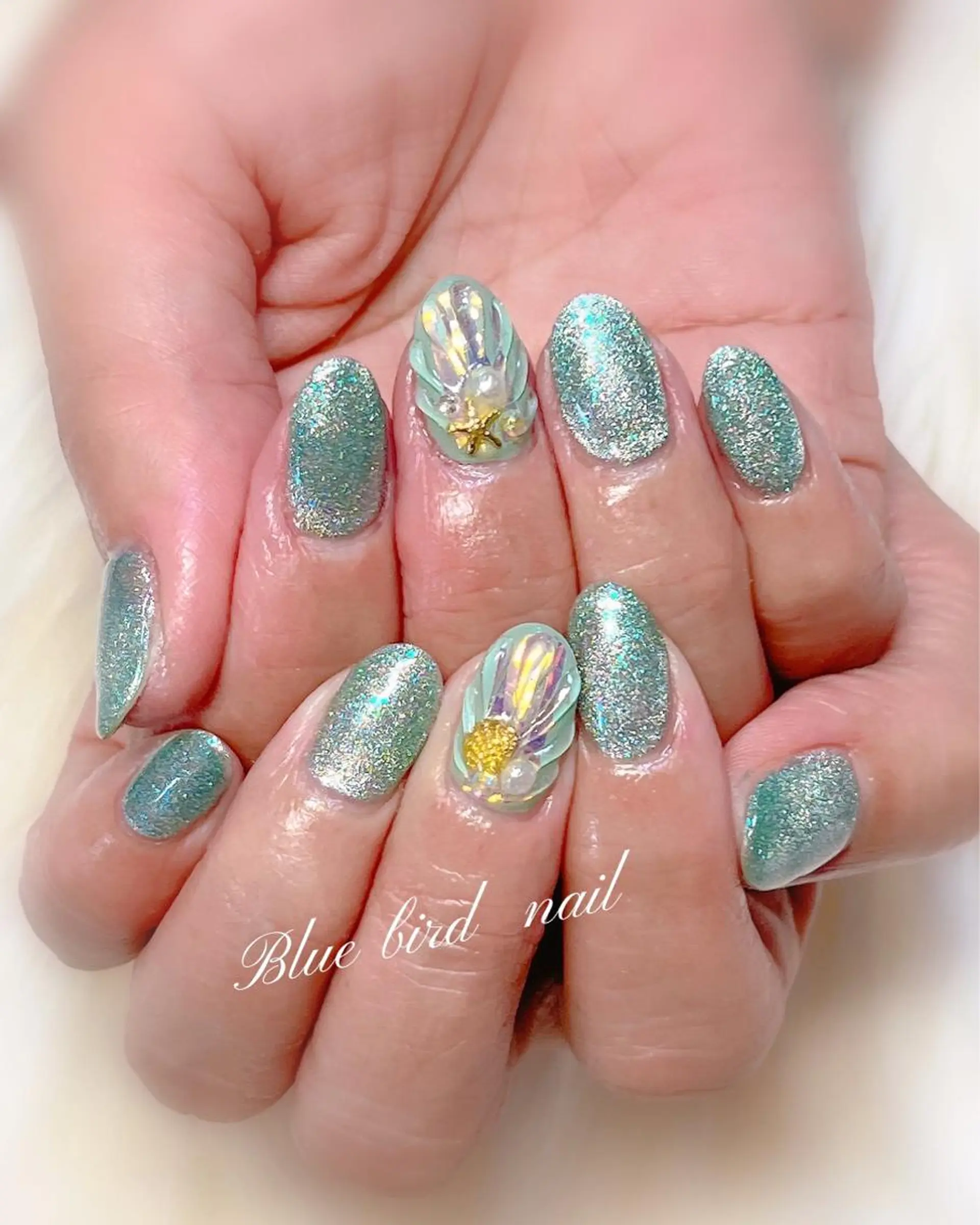 ネイル ハンドネイル Blue bird  nailのネイルデザイン