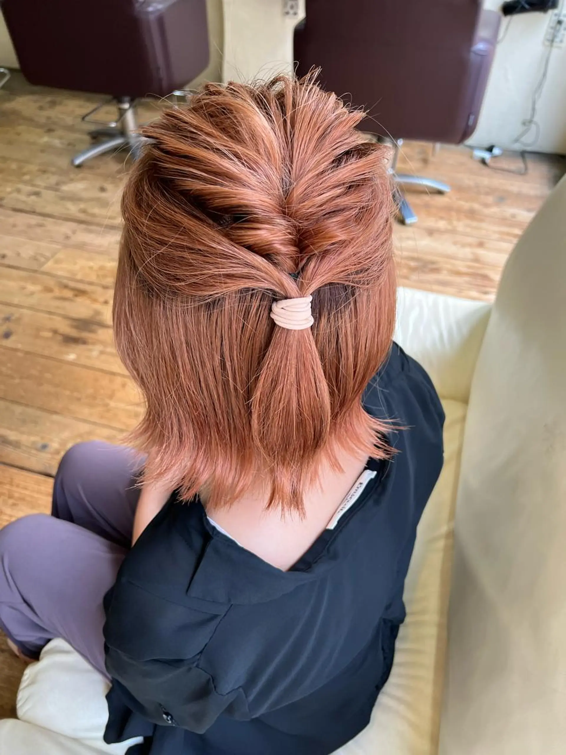 ショート ヘアアレンジ ハーフアップ 「sumi」 AMIのヘアスタイル