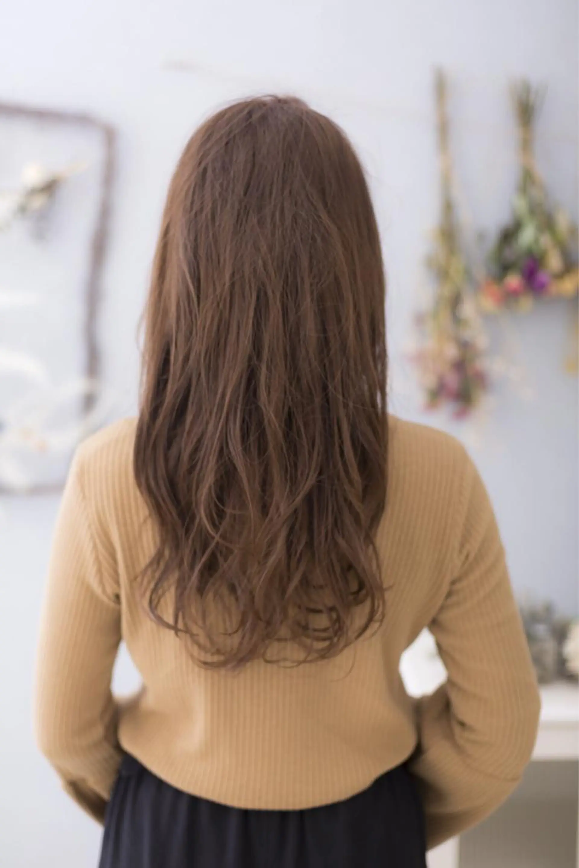 セミロング カラー ベージュカラー ブリーチ特化 梅田本多翔のヘアスタイル