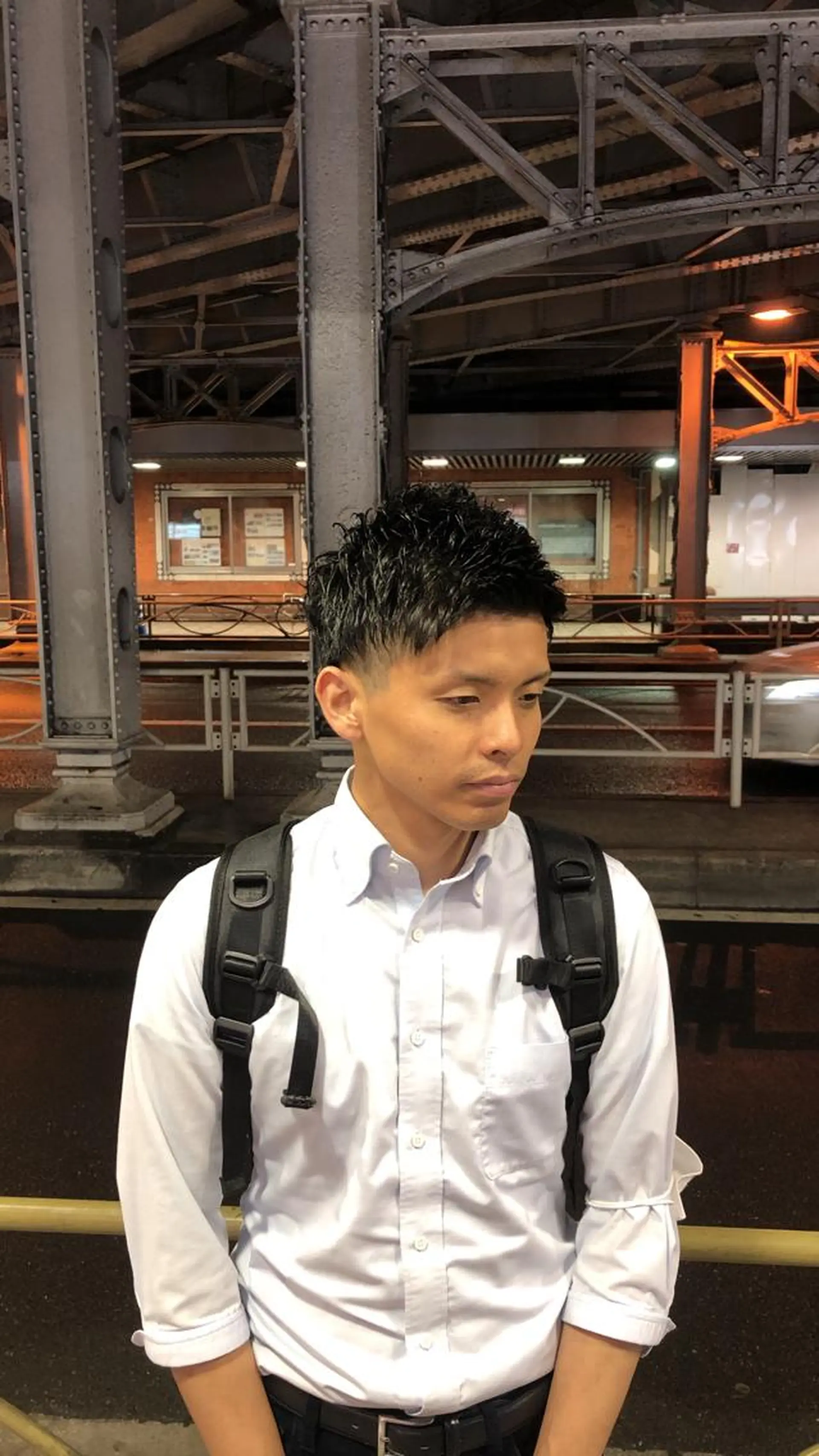 ミディアム パーマ メンズ ミディアムパーマ メンズパーマ HIRO GINZA所属・中原 滉太のヘアスタイル