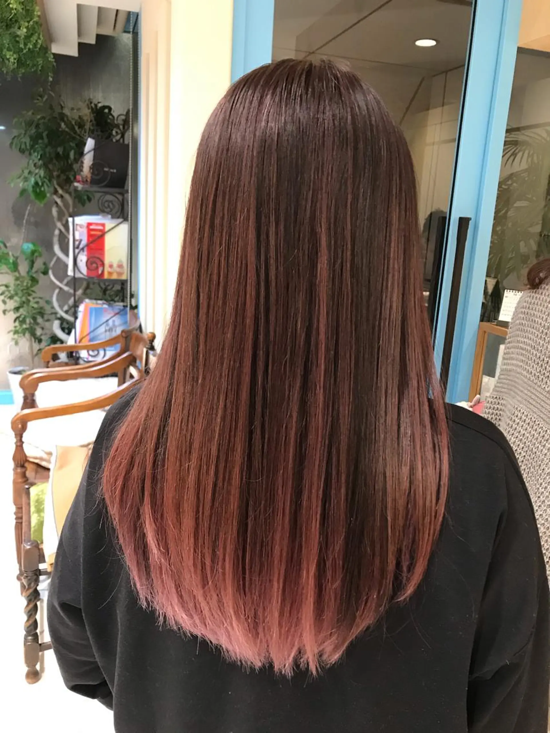 ロング カラー カット ヘアカラー 三代 ゆりあのヘアスタイル