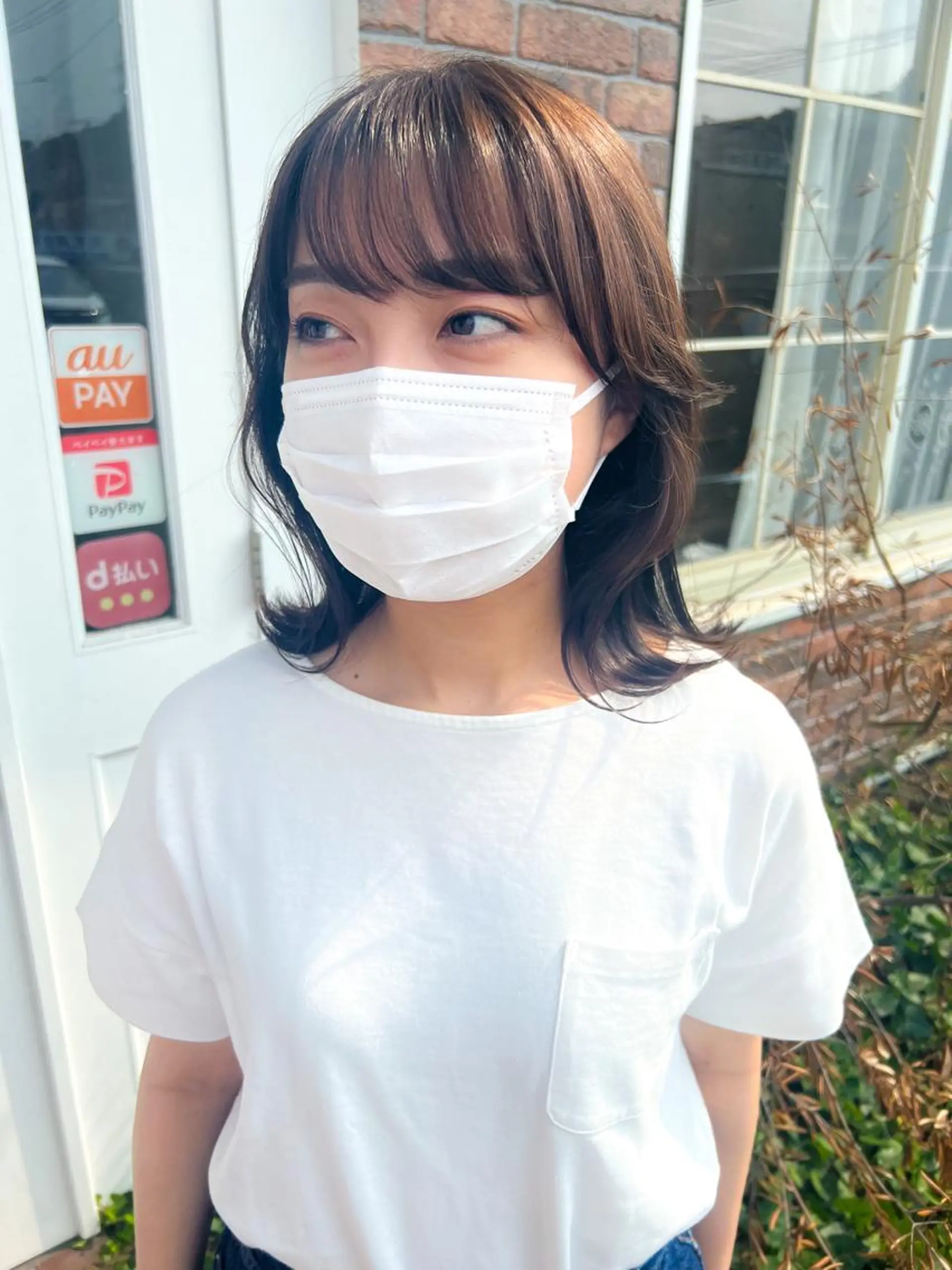 ミディアム デザインカット 顔周りカット YURAGI🤍 SAEのヘアスタイル