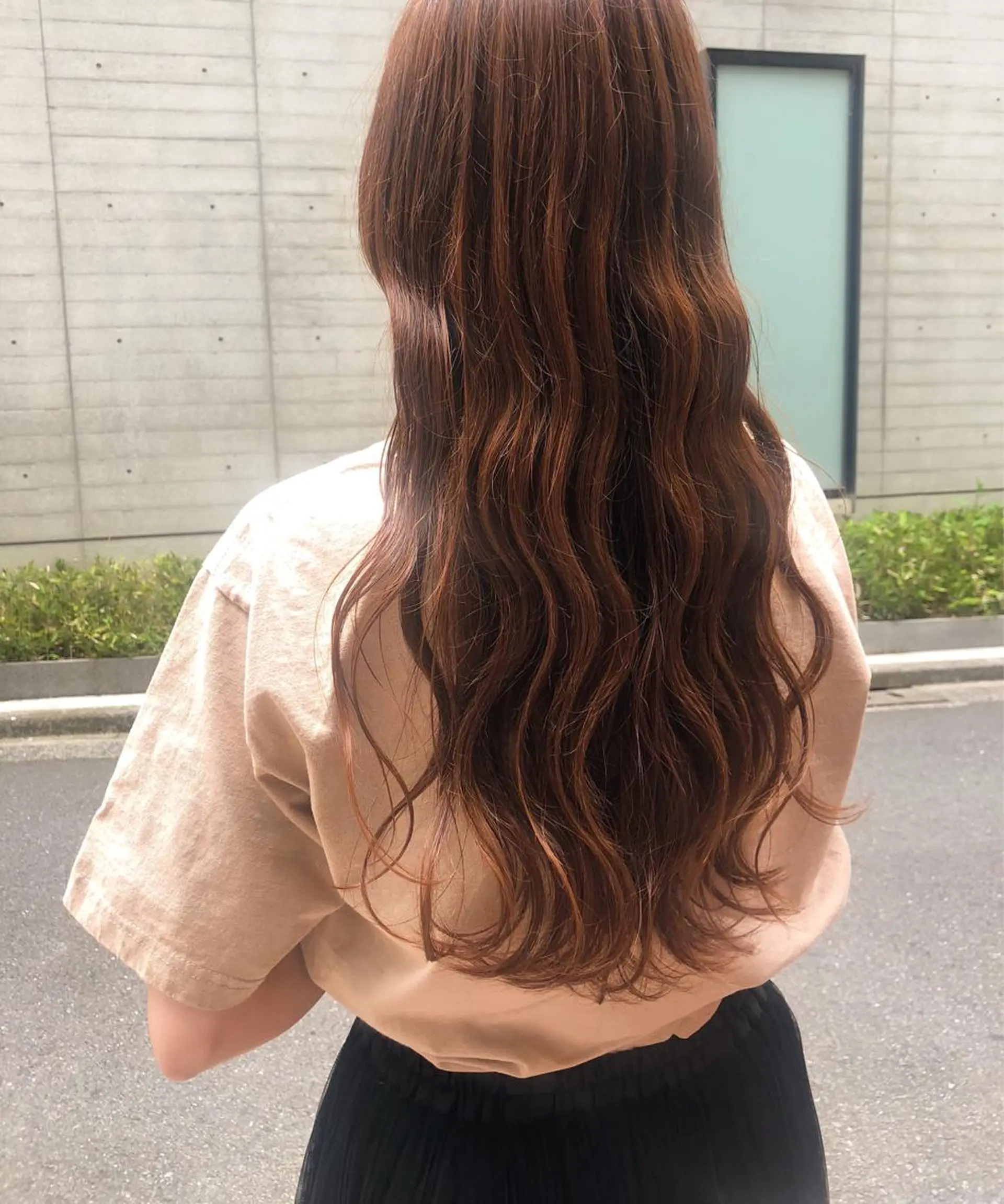 ロング ヘアカラー トリートメント ✨色持ちの良い艶 カラー✨蟹江真世のヘアスタイル