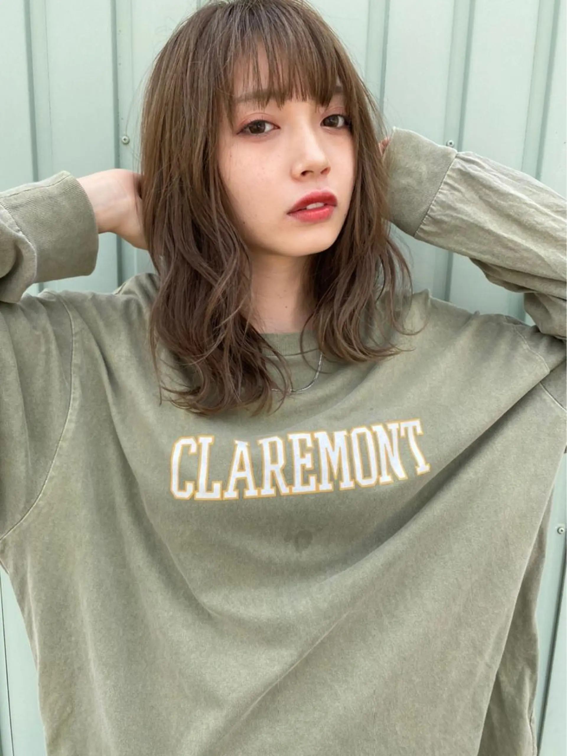 ミディアム カット ヘアカラー トリートメント 山下恋佳/矢場町/ ブリーチ/ショートのヘアスタイル