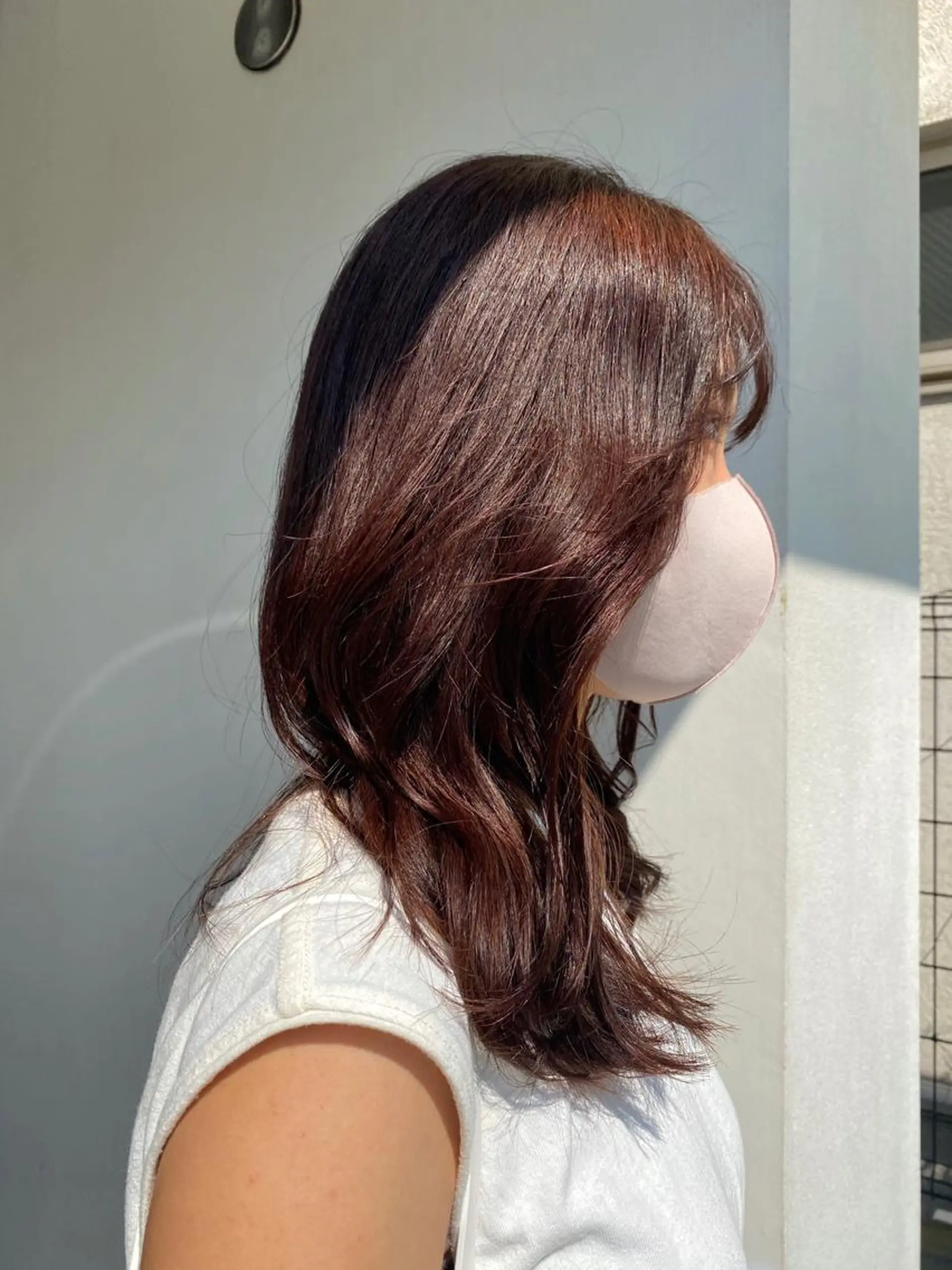 セミロング カラー ブラウンカラー カッパーブラウン 🍃YURI 🍃のヘアスタイル