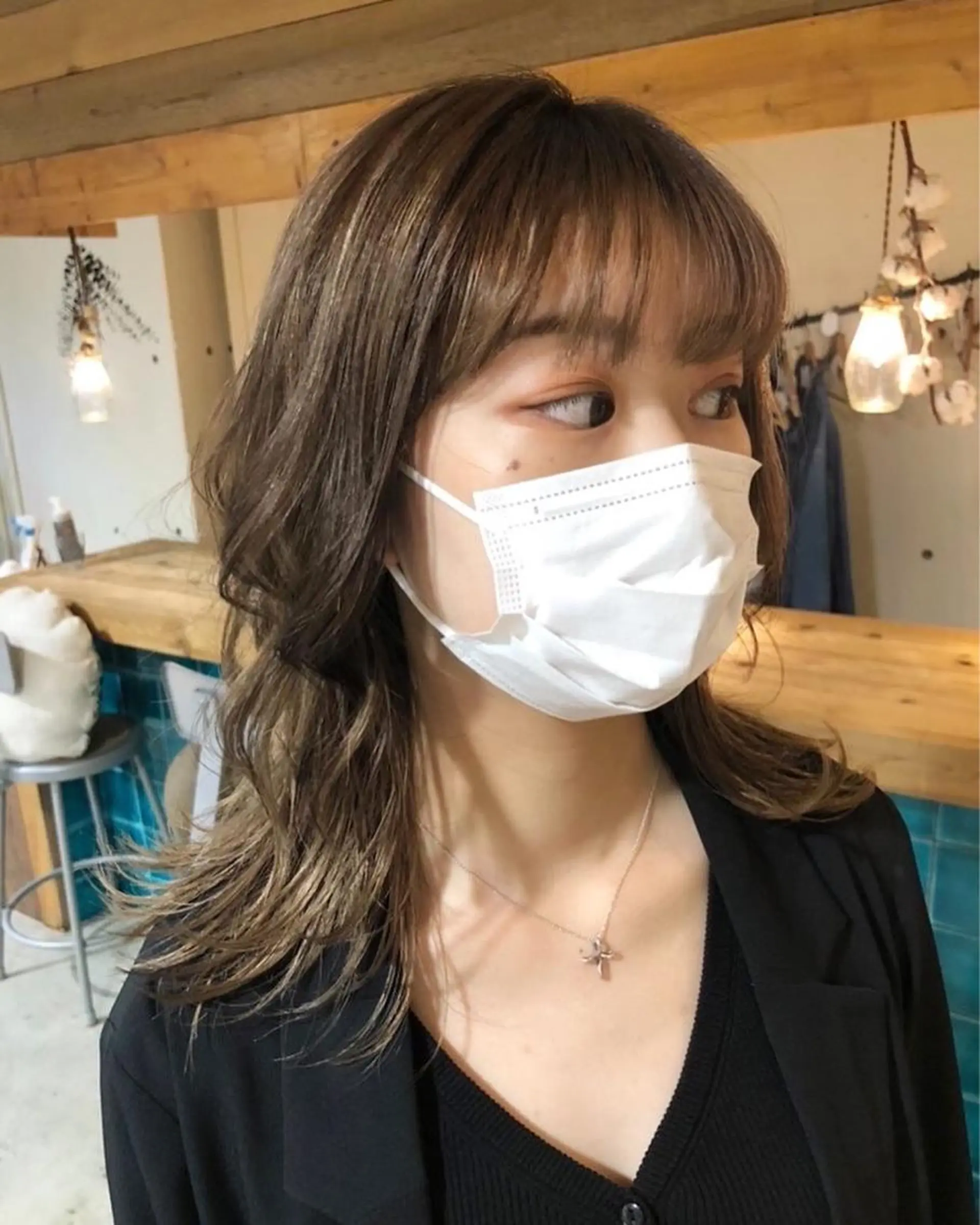 ミディアム カラー ブリーチ パーマ美容師 hanaのヘアスタイル