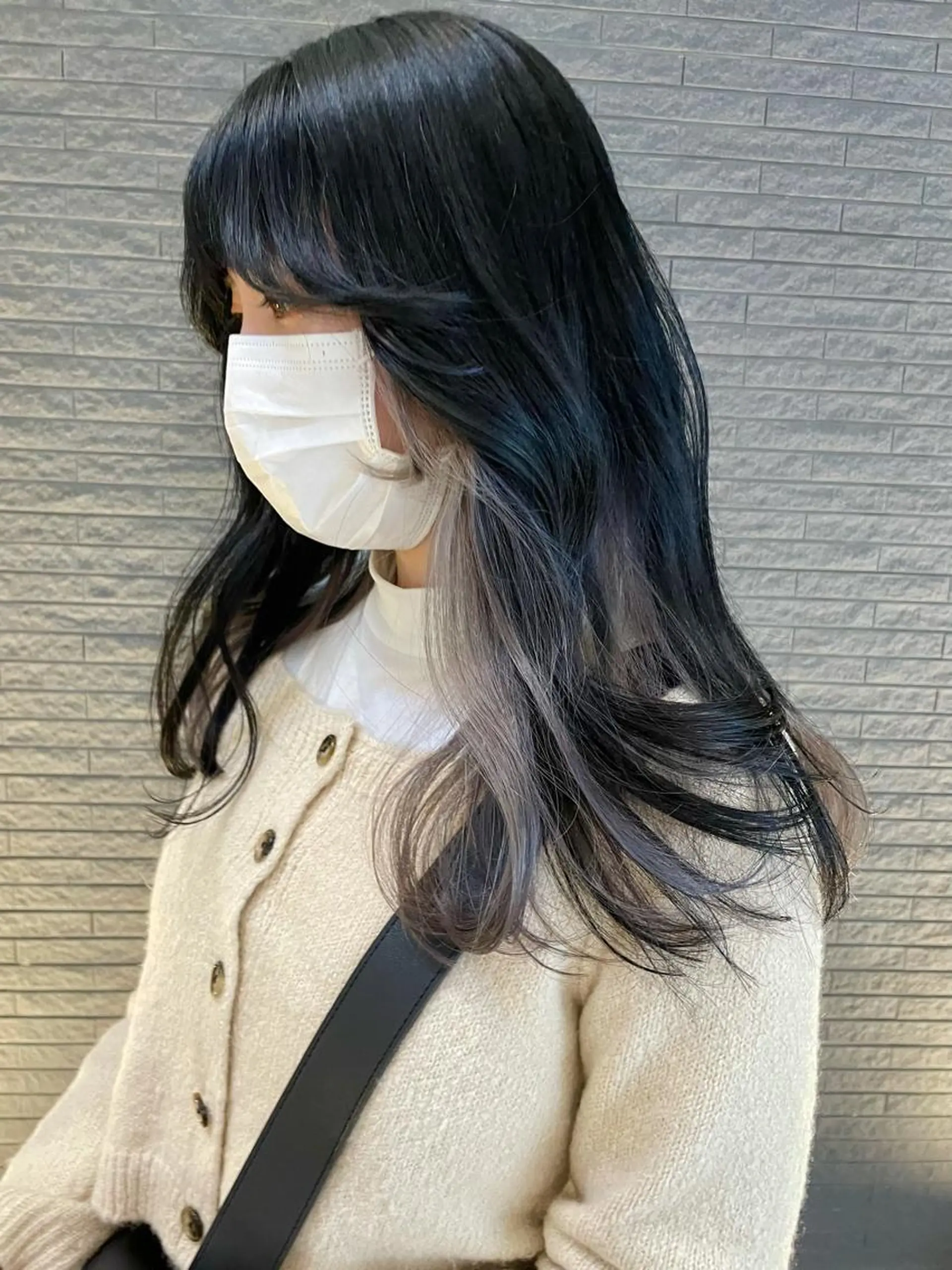 ロング カラー ヘアアレンジ ハッシュカット/ 韓国ヘア☽⋰mahoのヘアスタイル