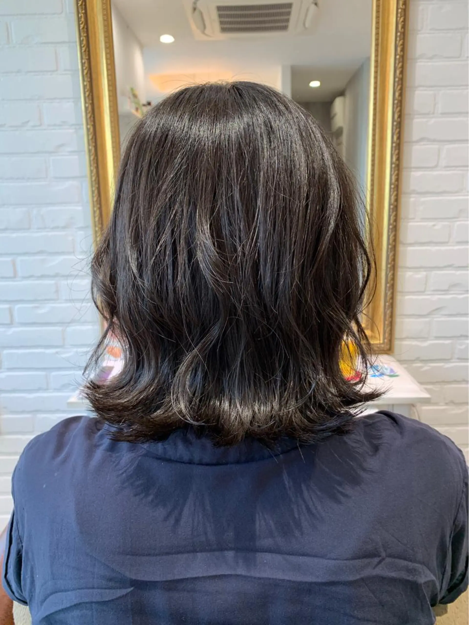 ミディアム ボブ 外ハネヘア カット トリートメント Renatus店長 金子裕美のヘアスタイル