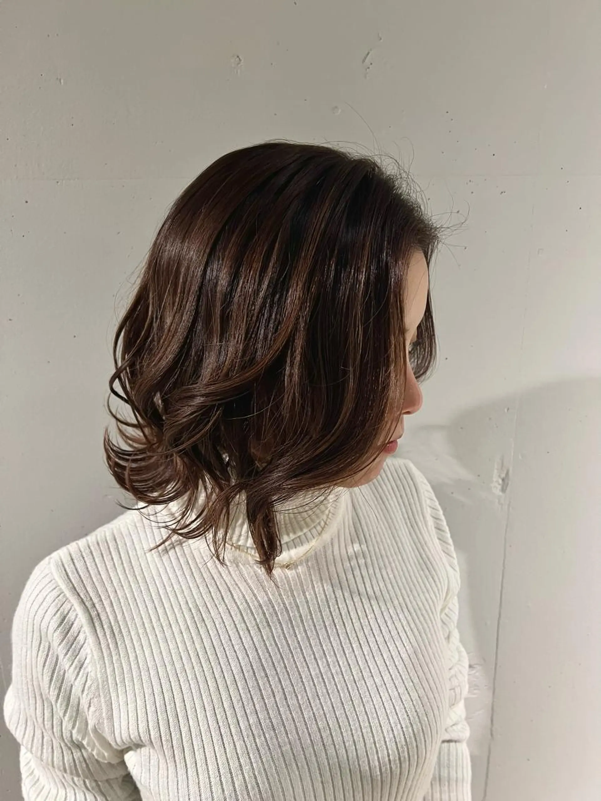 ミディアム カラー ブラウンカラー ヘアカラー トリートメント ヘッドスパ カラースペシャリスト しょう🧑🏼‍🎨のヘアスタイル