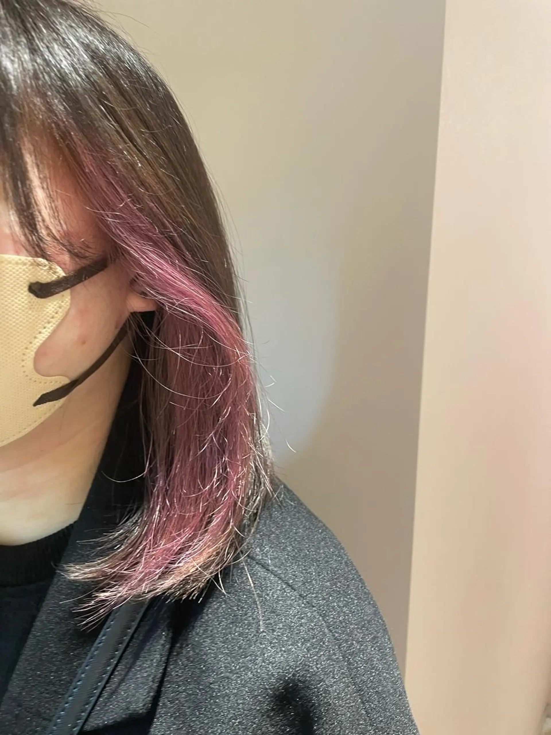 ミディアム ラベンダーベージュ ヘアカラー トリートメント ヘッドスパ マホ/日吉/髪質改善 /レイヤー/ガーリーのヘアスタイル