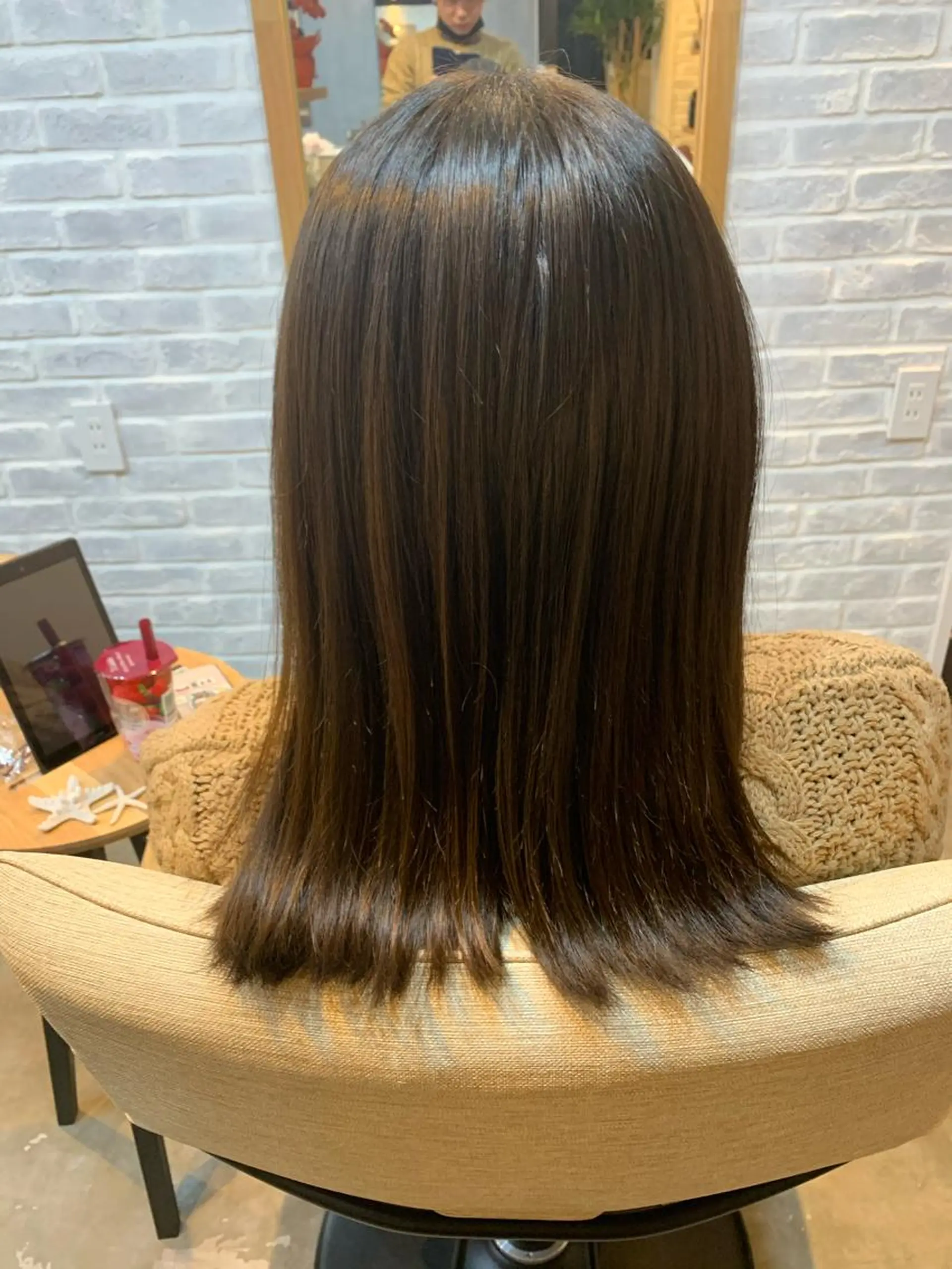 ミディアム 縮毛矯正 向井 優汰のヘアスタイル