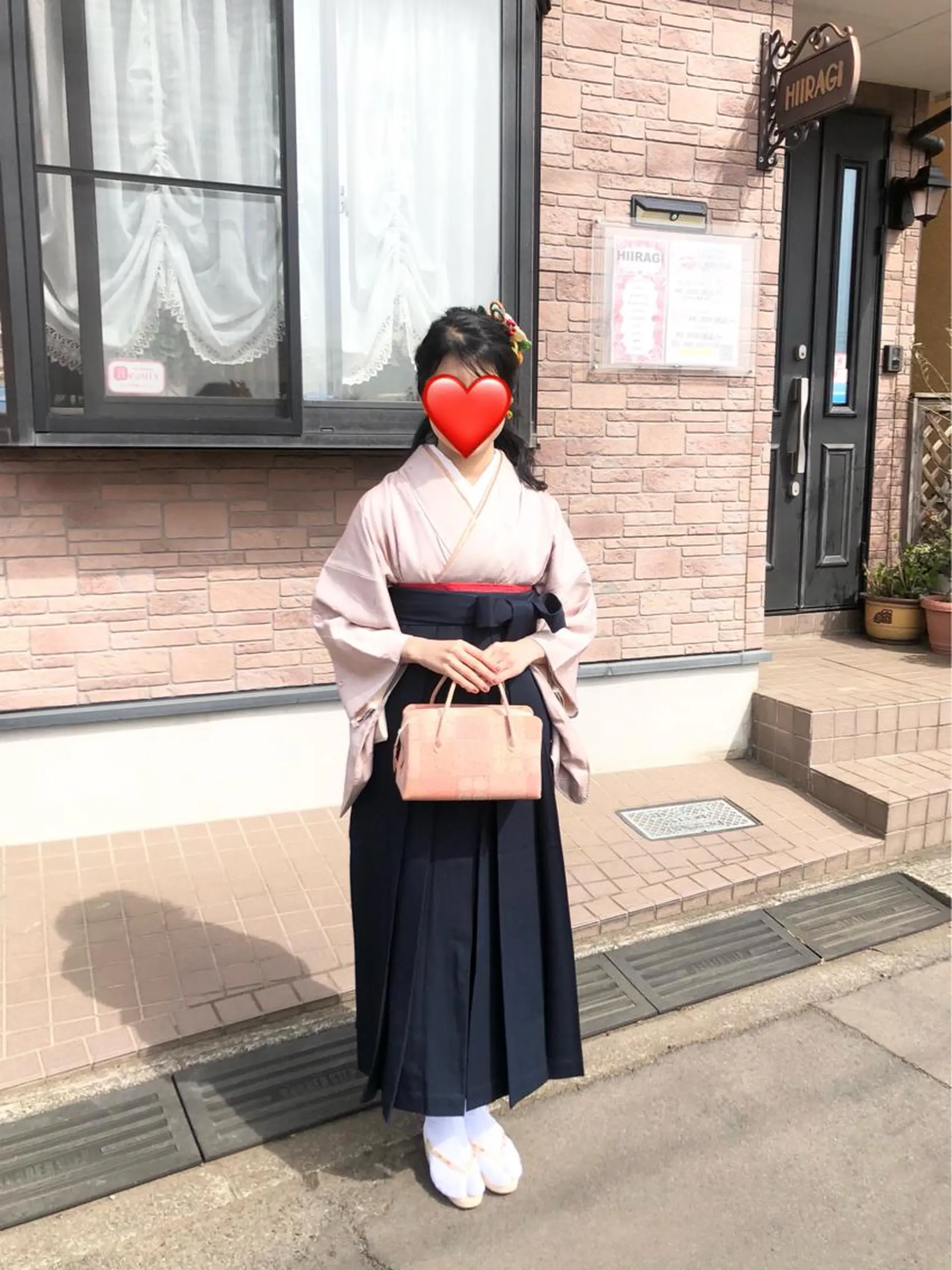 ヘアアレンジ 着物ヘア 卒業式のヘアスタイル 着付け 美容室 HIIRAGIのマツエク・マツパデザイン