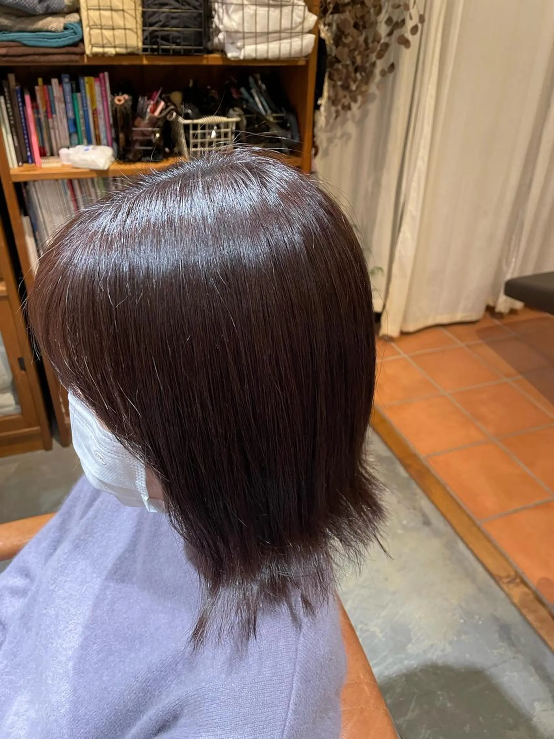 ショート カラー ヘアアレンジ ブラウンカラー ピンクカラー ピンクブラウン トリコヘアサロン 新井千智のヘアスタイル