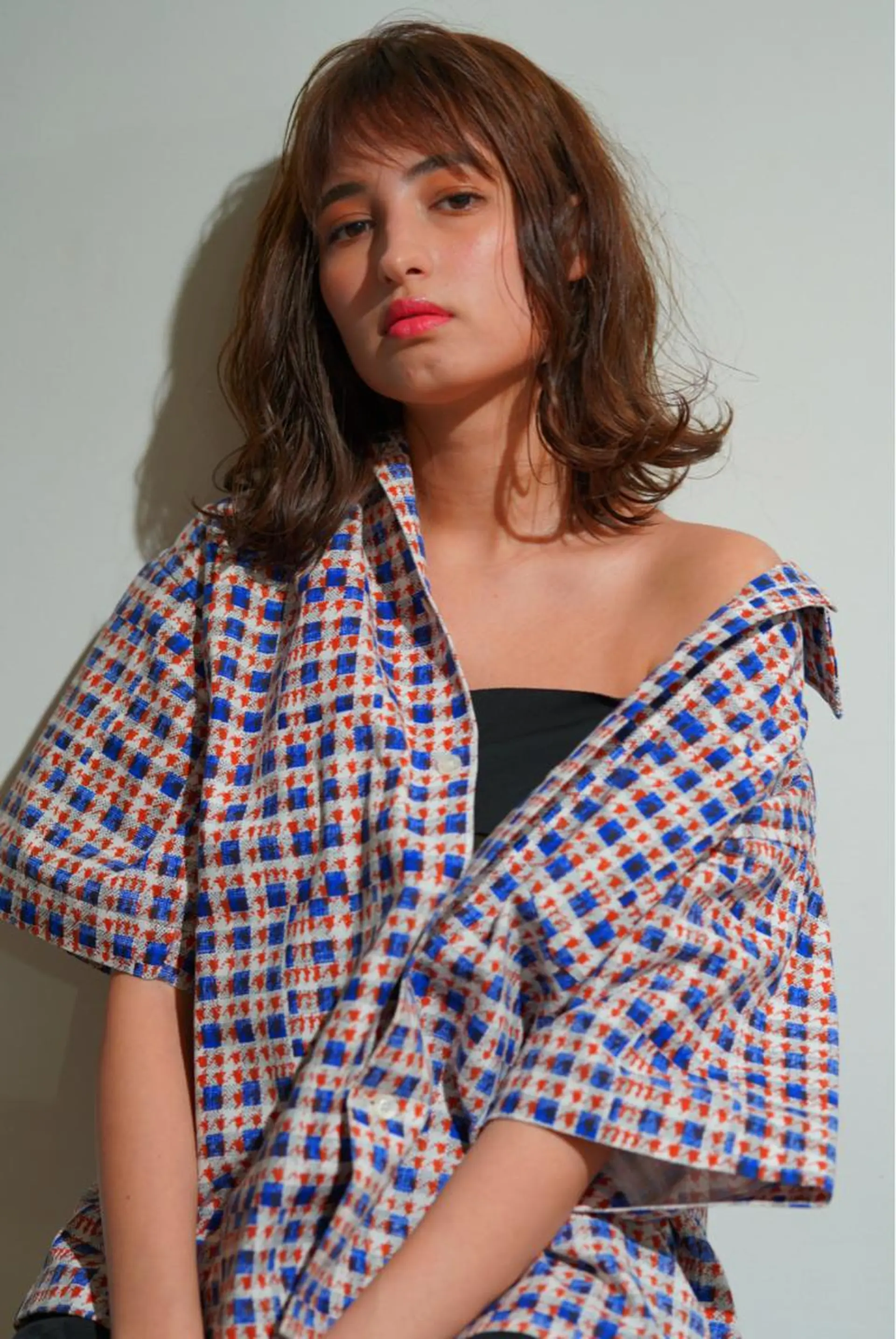 ミディアム ハイトーン/レイヤー /ケアブリーチ石川治のヘアスタイル