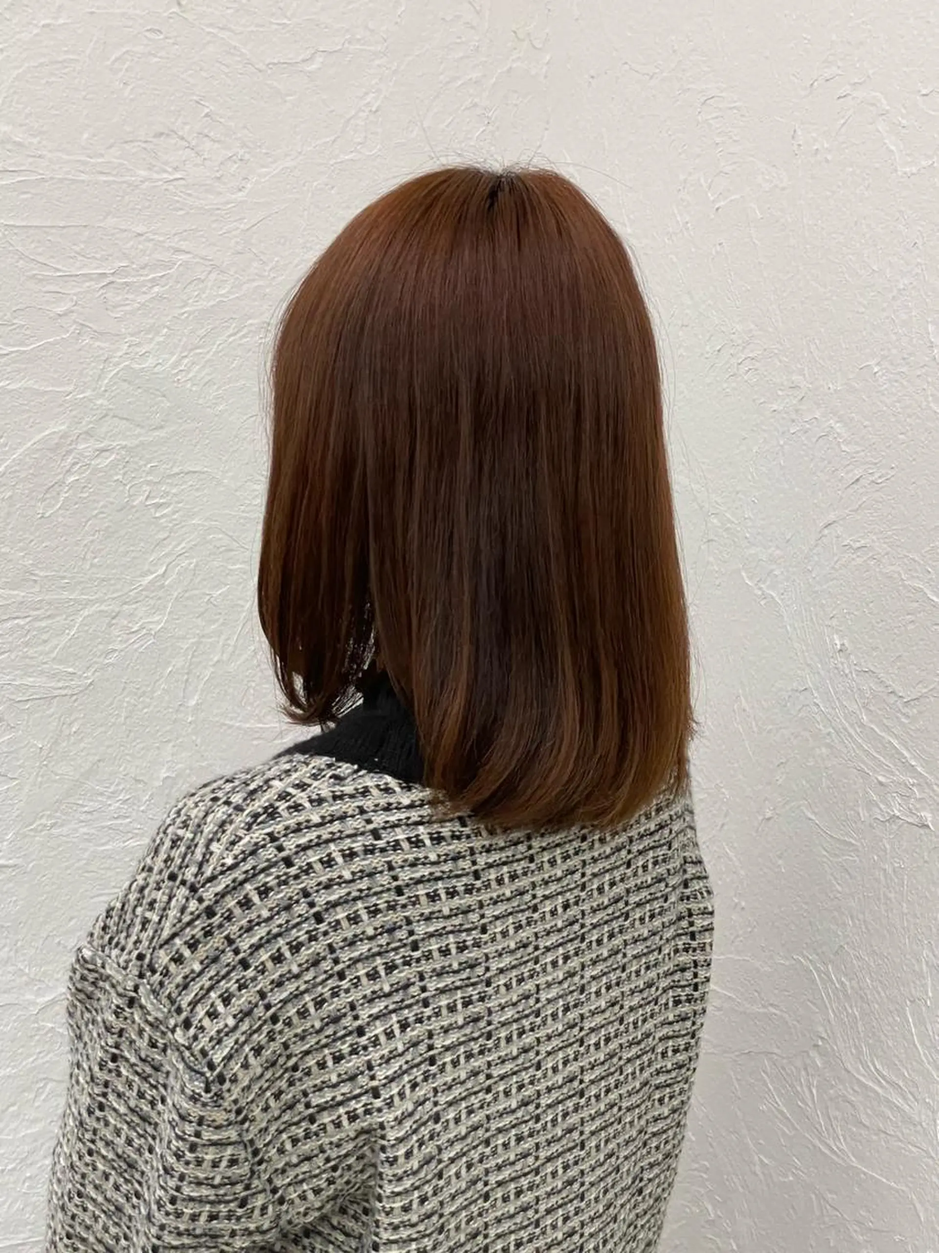 セミロング カラー ブラウンカラー 韓国風レイヤー/ 艶カラー竹内貫のヘアスタイル