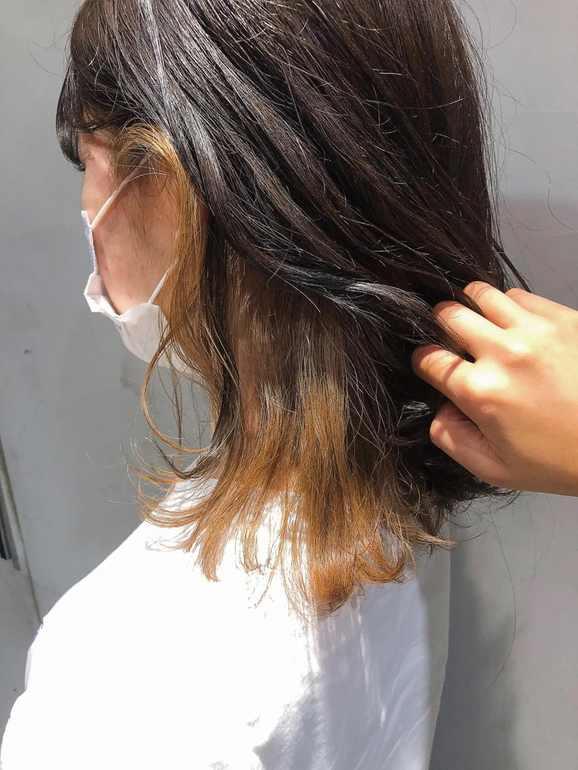 ミディアム カラー 圧倒的透明感カラー nana🦕のヘアスタイル