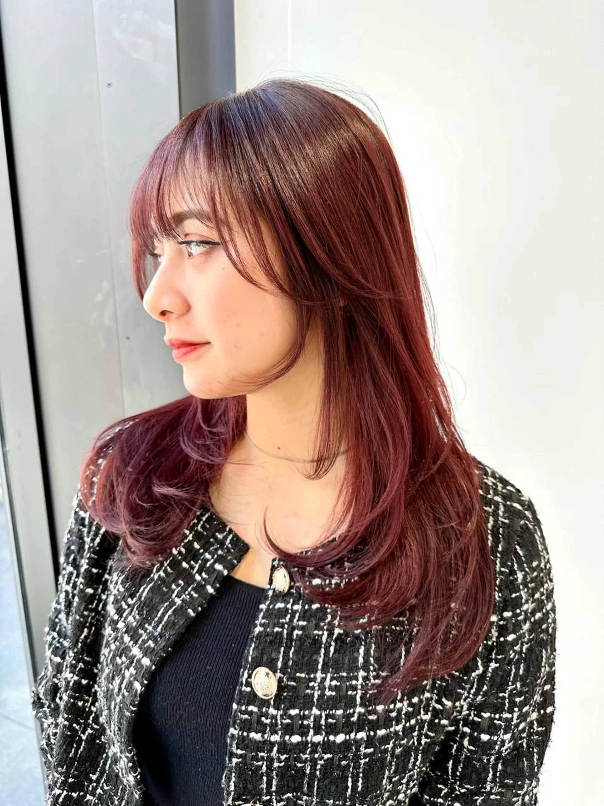 ロング カラー 韓国レイヤーカット/ ダブルカラーのヘアスタイル