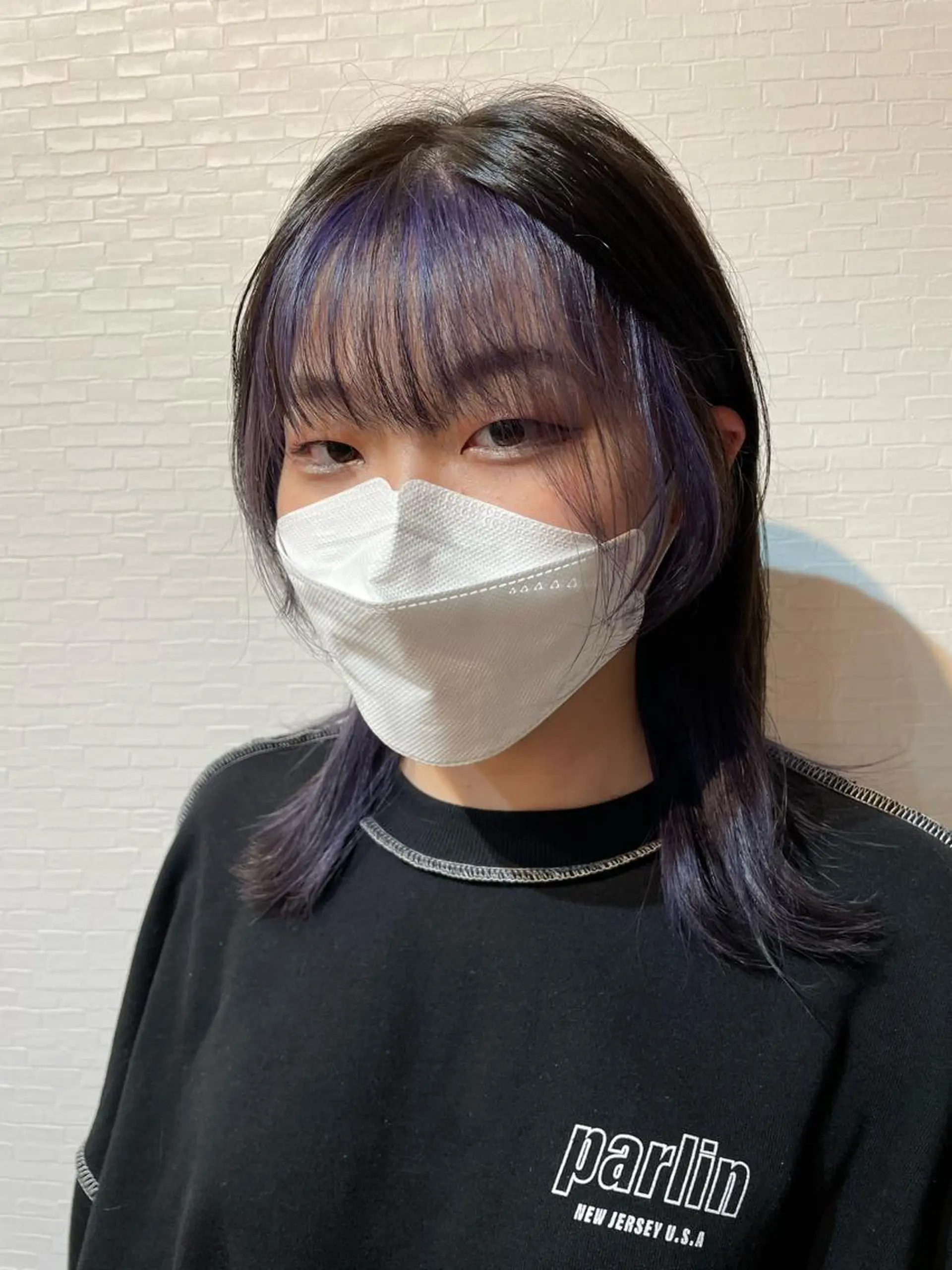 ミディアム カラー ブルーカラー ブルーラベンダー ラベンダーカラー カット ヘアカラー トリートメント Ammi hair所属・YUI/ ブリーチカラー🌷のヘアスタイル