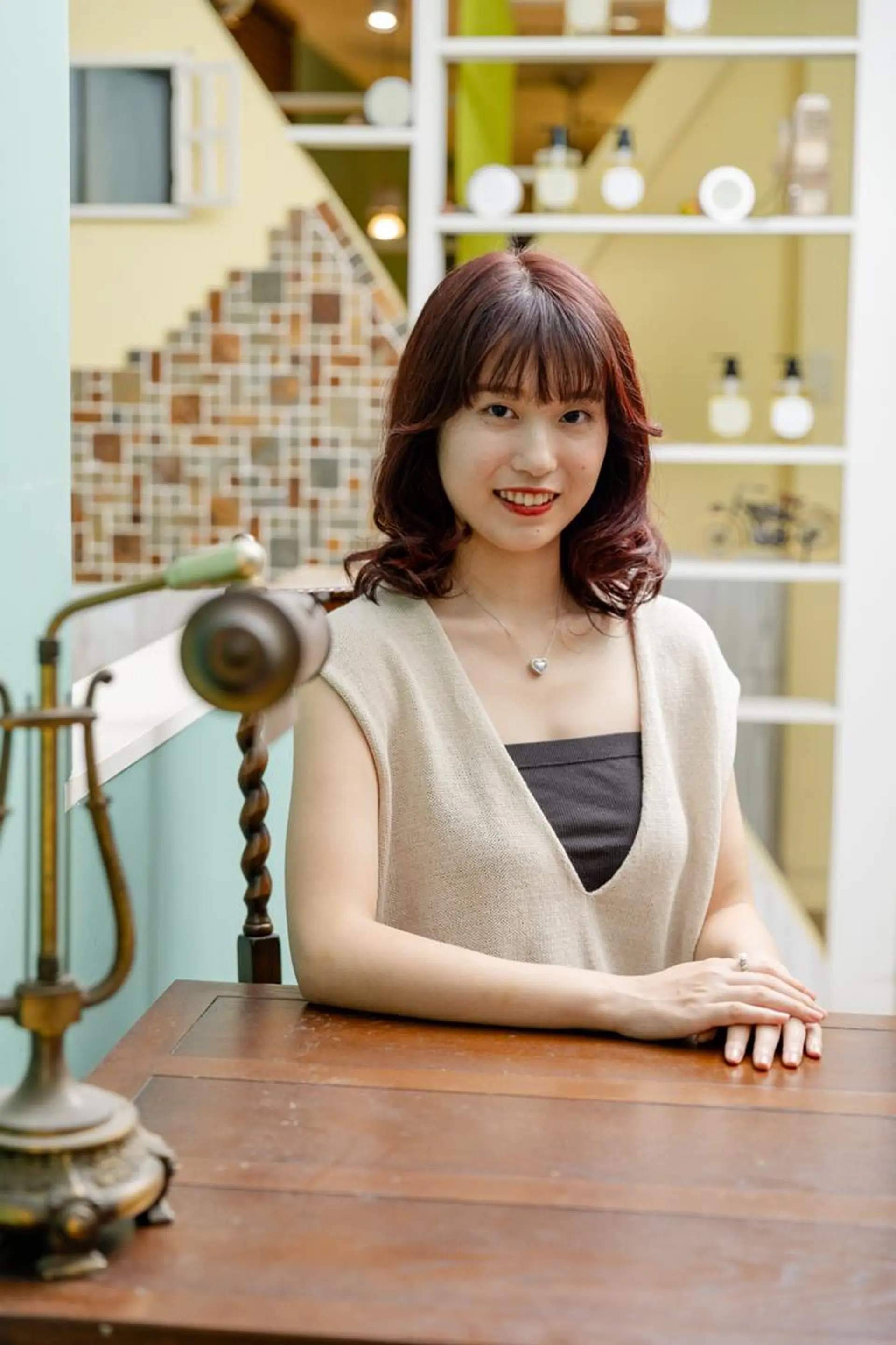 カラー パーマ セミロング 顔周りカット レイヤーカット カット パーマ トリートメント 🍀伊東 由香子🍀のヘアスタイル