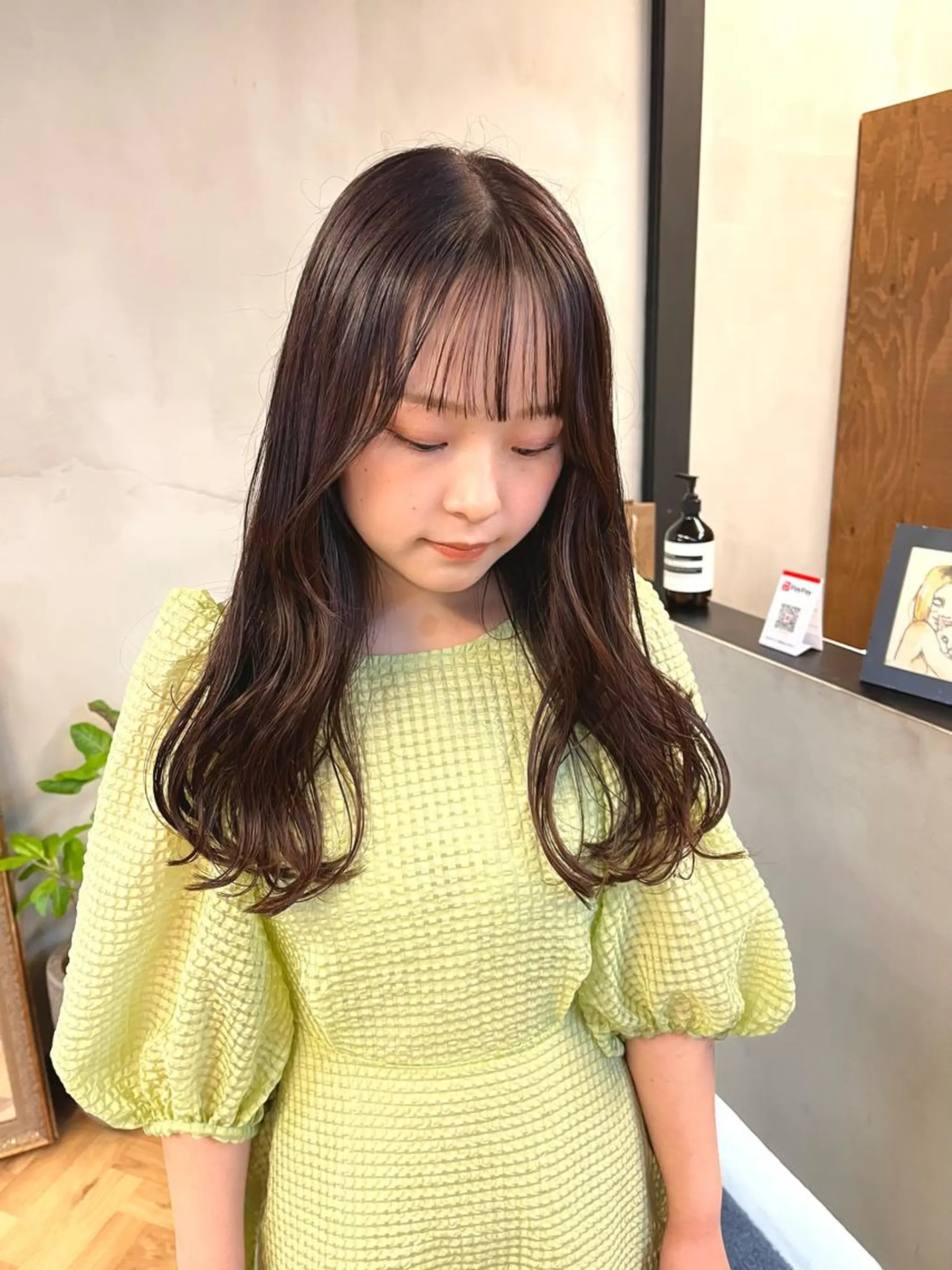 ロング カラー ブリーチ ブリーチなしカラー ena/ブリーチなし 透明感・レイヤー🎀のヘアスタイル