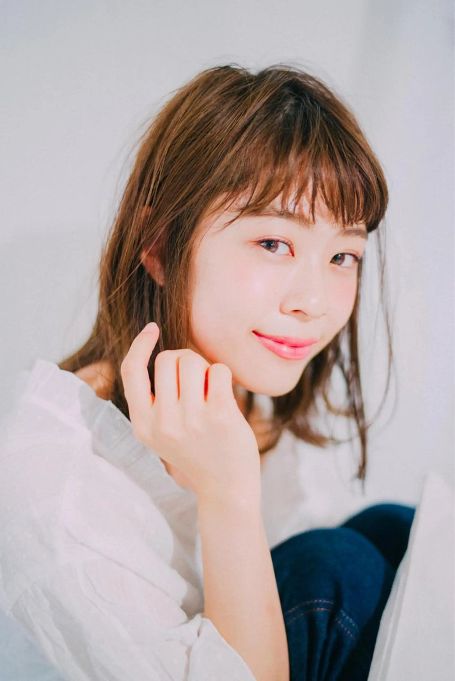 ミディアム カラー パーマ ヘアカラー 林 里美のヘアスタイル