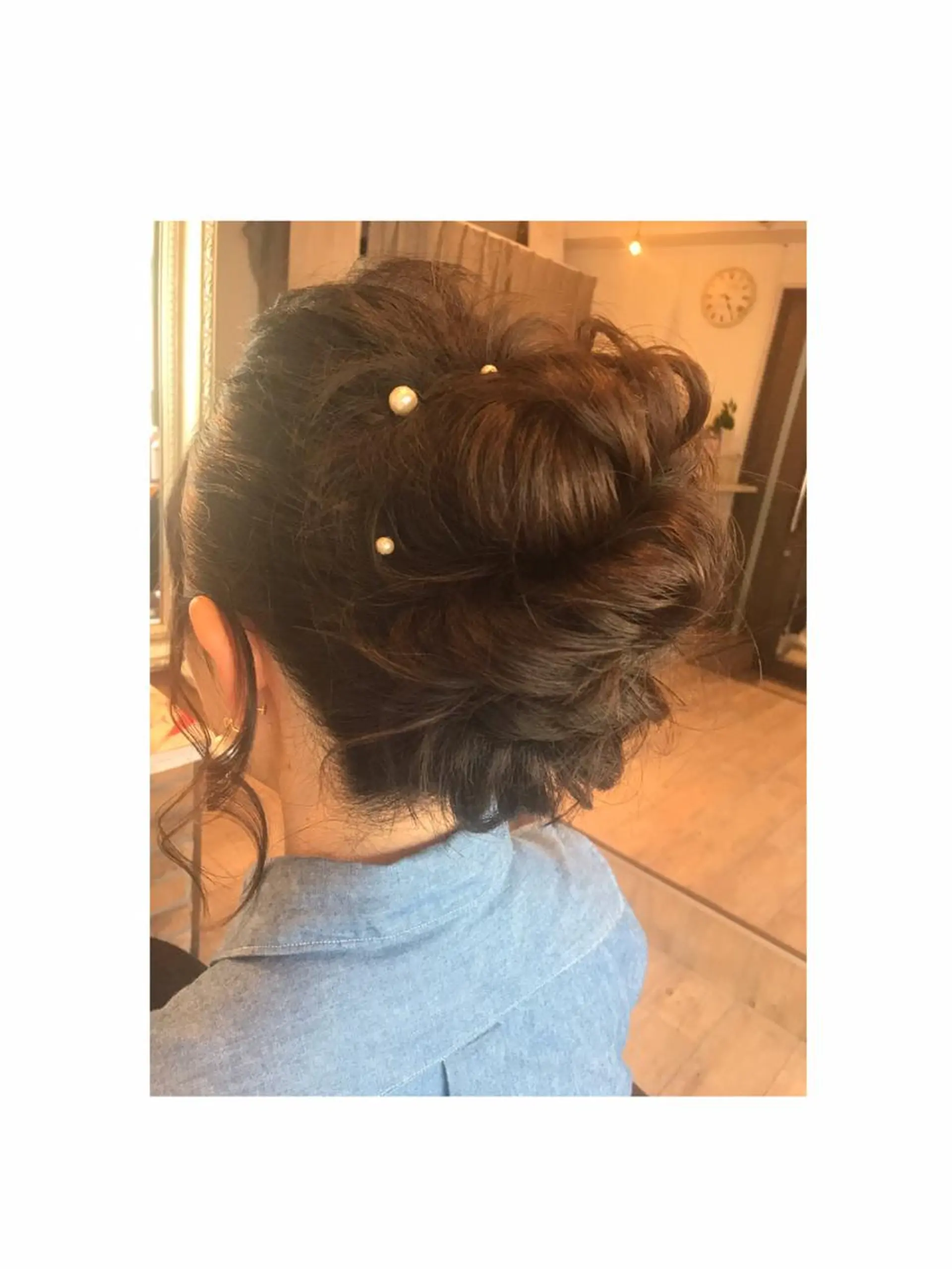 セミロング ヘアアレンジ shi hoのヘアスタイル