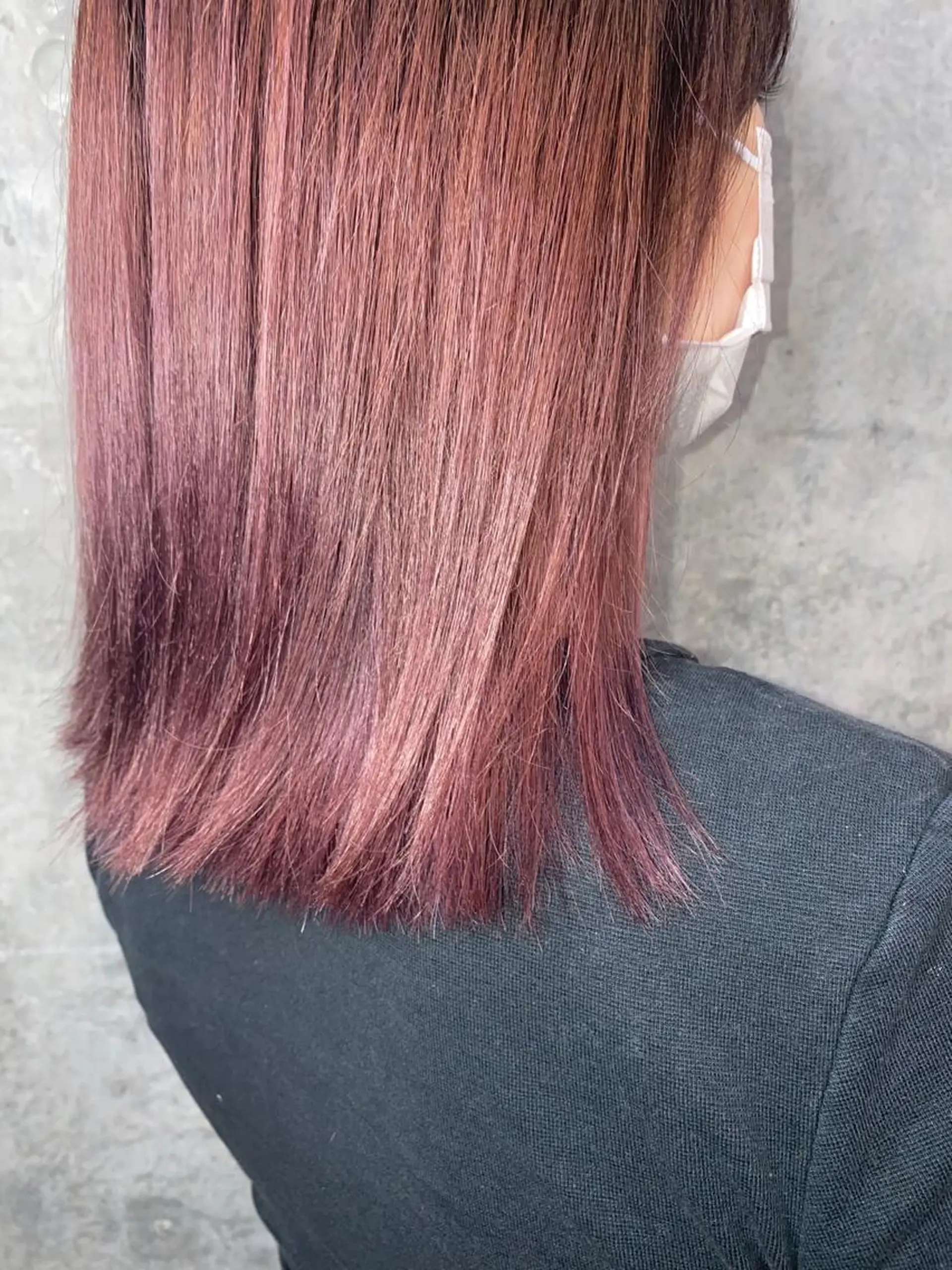 ミディアム パープルカラー ヘアカラー トリートメント 愛されヘア♪ 大森春奈のヘアスタイル