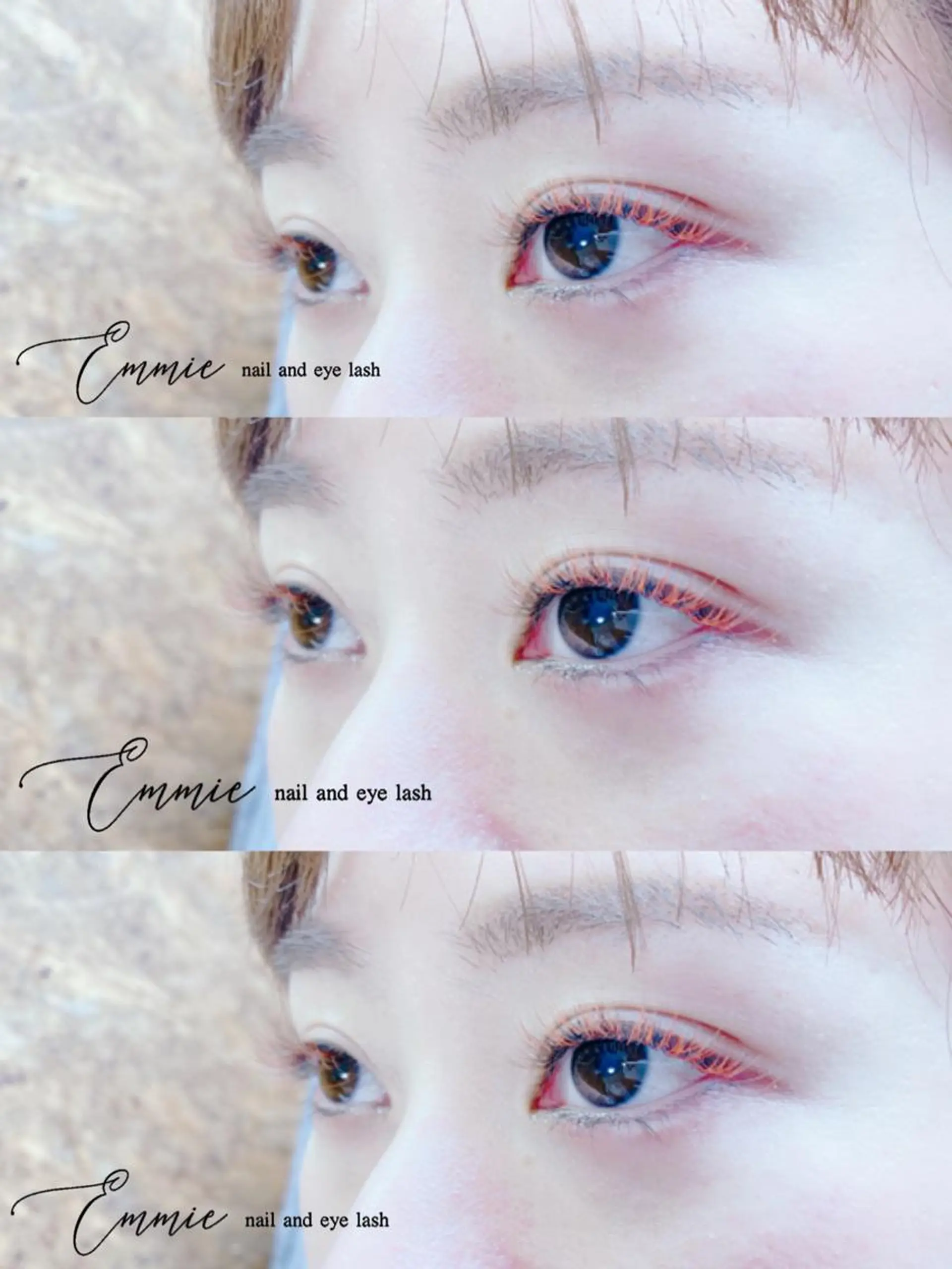 マツエク・マツパ カラーマツエク フラットラッシュ aura Kanaのマツエク・マツパデザイン