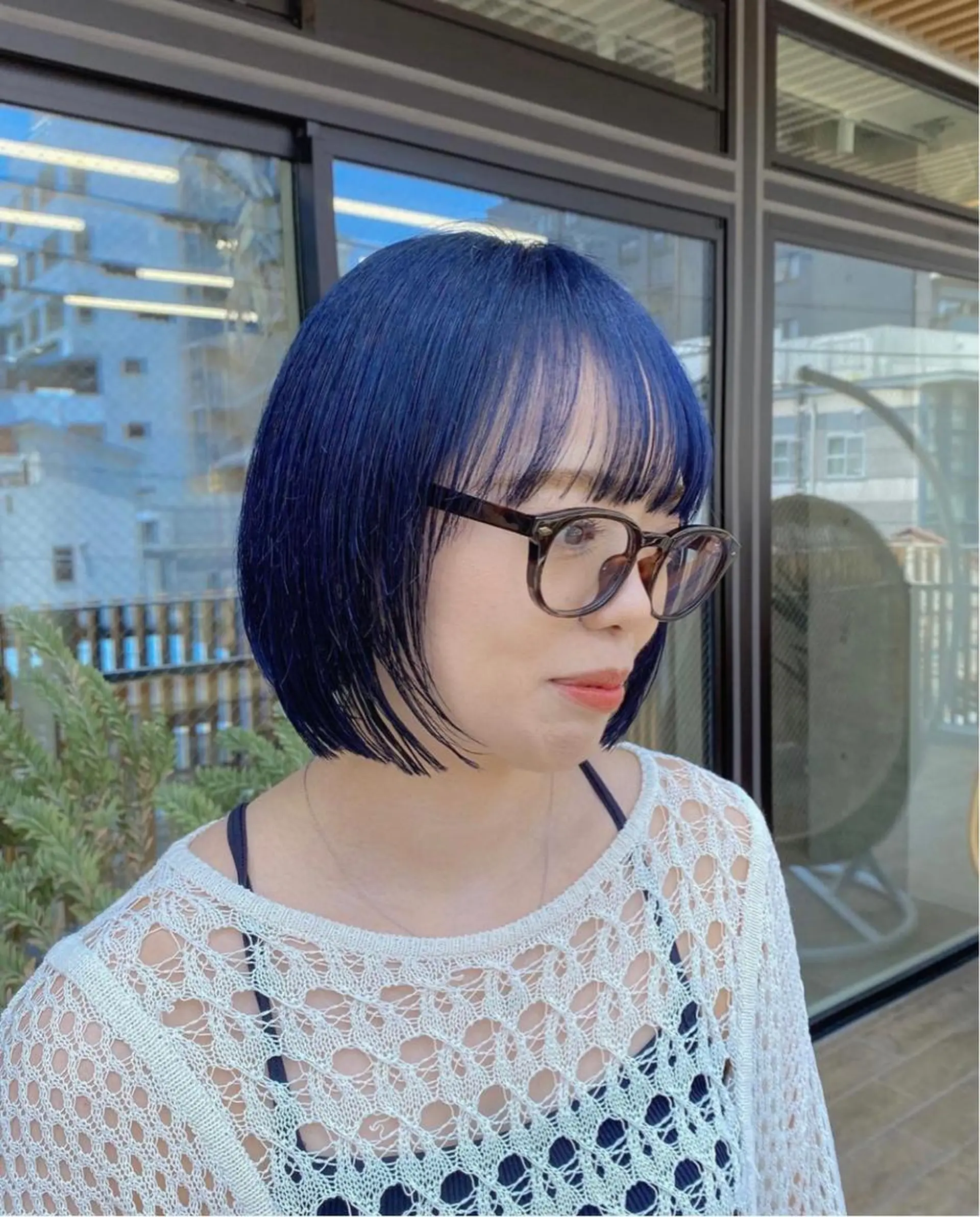 ショート カラー ブルーカラー ネイビーカラー 🌱ブリーチ・透明感 カラー/mapi🦭のヘアスタイル